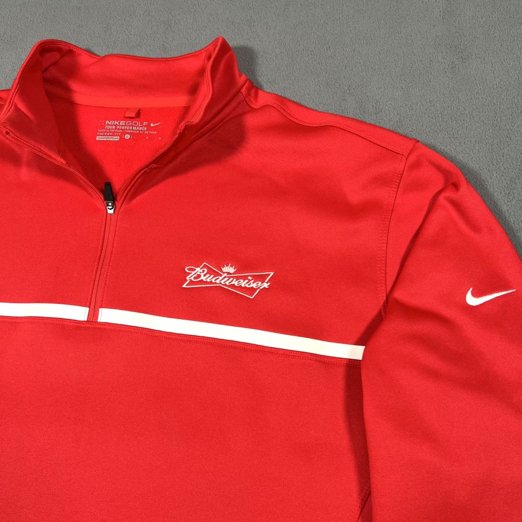 Nike Nike Golf Therma-FIT 1/4 Zip Pullover Jacket Men L Red Budweiser Logo Size US L / EU 52-54 / 3 - 2 Thumbnail