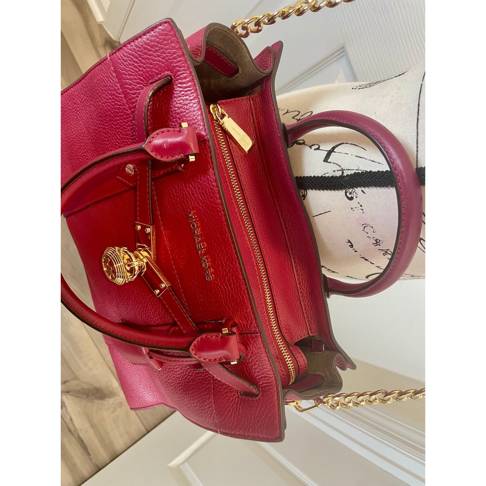 Michael Kors MICHAEL KORS NOUVEAU SATCHEL BAG PADLOCK KEY CROSSBODY BERRY Size ONE SIZE - 20 Thumbnail