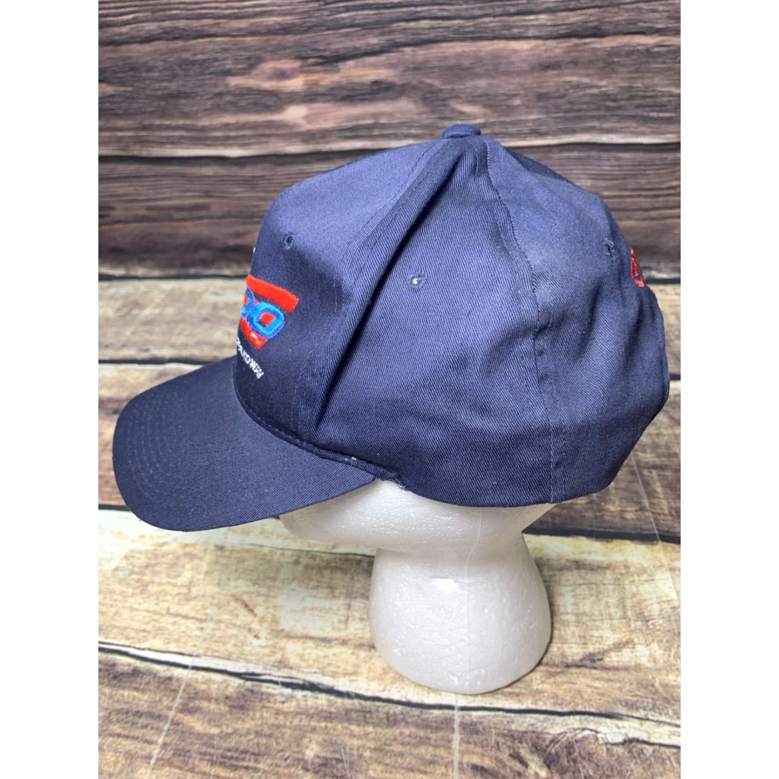 Vintage VINTAGE Michigan International Speedway 1996 500 Snapback Trucker Hat Cap MIS Blue Snap-Back Men Adjustable Hat Size ONE SIZE - 3 Thumbnail