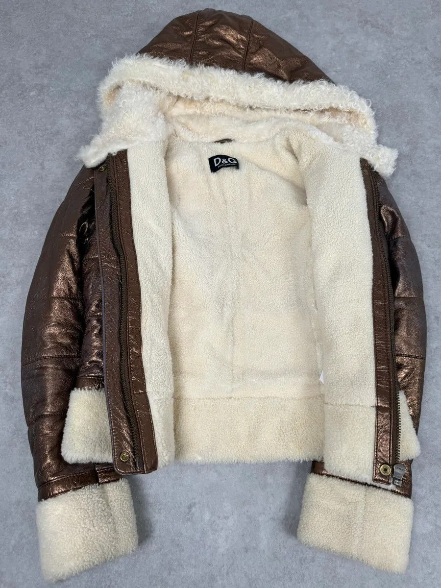 Dolce & Gabbana 2000s Dolce & Gabbana Brown Shearling Jacket Size S / US 4 / IT 40 - 7 Thumbnail