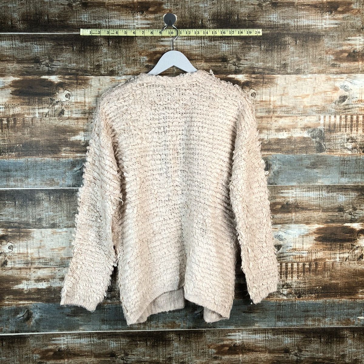 Homespun Knitwear × Japanese Brand Glacier Pink Mohair Cardigan shaggy vintage Knitwear #A2351 Size M / US 6-8 / IT 42-44 - 12 Thumbnail