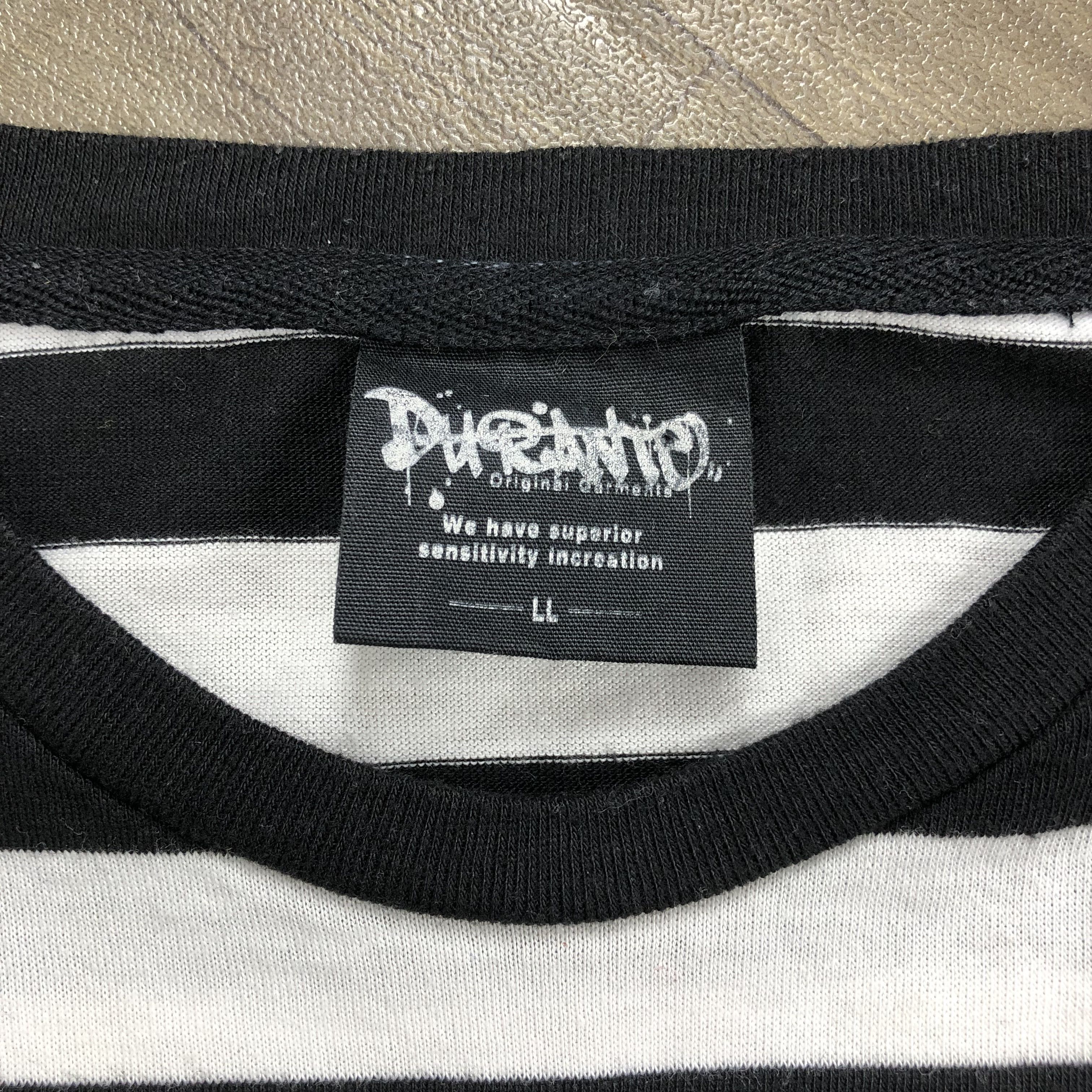 If Six Was Nine 2000s Durante Poem Cross Lgb Punk Goa Striped LongSleeve Size US M / EU 48-50 / 2 - 6 Thumbnail