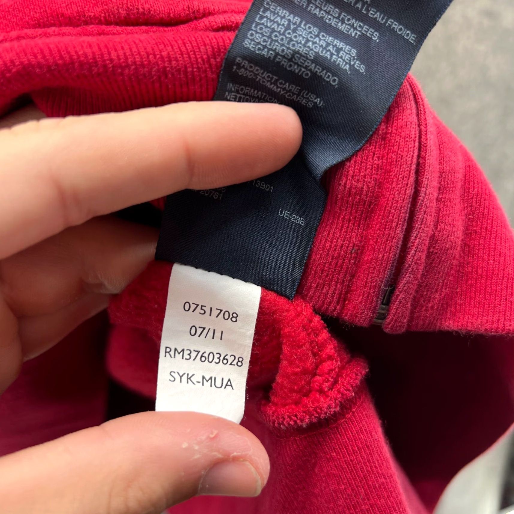 Tommy Hilfiger Tommy Hilfiger Jacket Womens XL Red Hooded Fleece Zip Casual, Workwear, Travel - Regular Fit, Falls, Winter, Spring - 80s? Size XL / US 12-14 / IT 48-50 - 4 Thumbnail