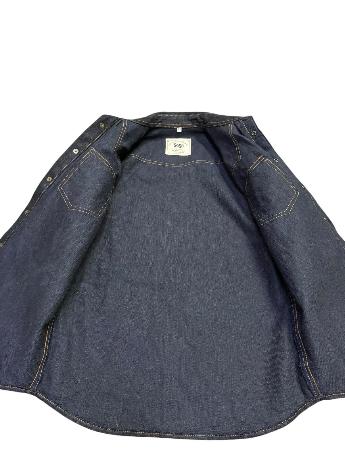 SoSo Soso 20oz Denim Western Shirt Size US XS / EU 42 / 0 - 5 Thumbnail