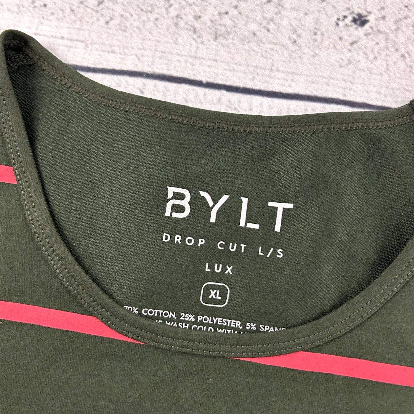 Vintage BYLT Drop Cut Lux Striped Long Sleeve Athletic Button-Up Shirt XL Green Men Size US XL / EU 56 / 4 - 5 Thumbnail