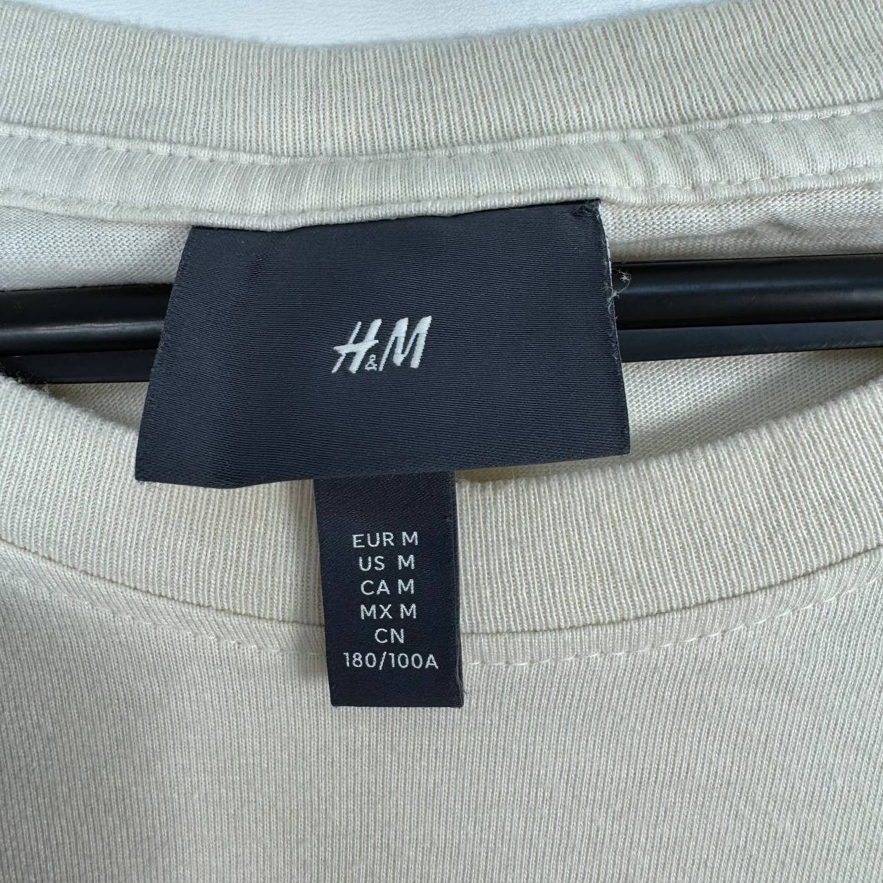 H&M H&M Pocket T-Shirt Cream White Mens Size M Size US M / EU 48-50 / 2 - 3 Thumbnail