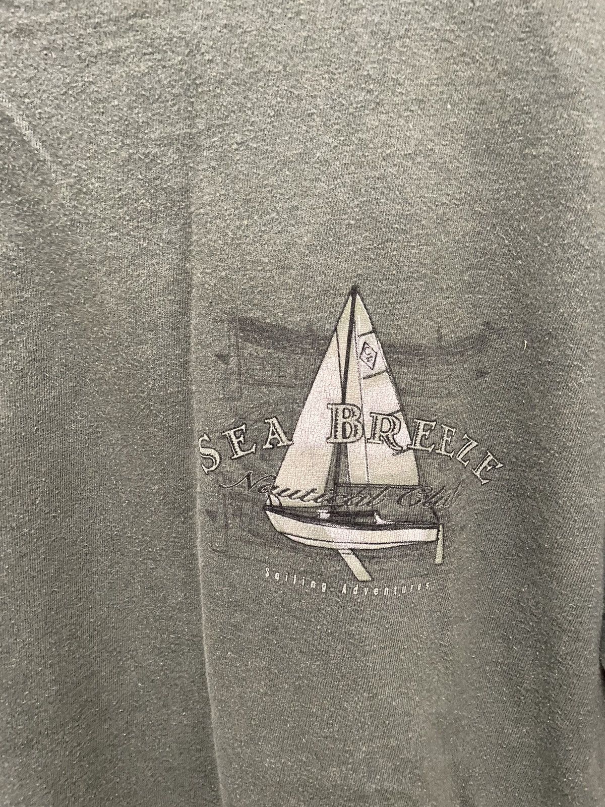 Vintage Vintage Y2K Boat Graphic Tee Shirt Unsoundrags Hanes Size US L / EU 52-54 / 3 - 4 Thumbnail