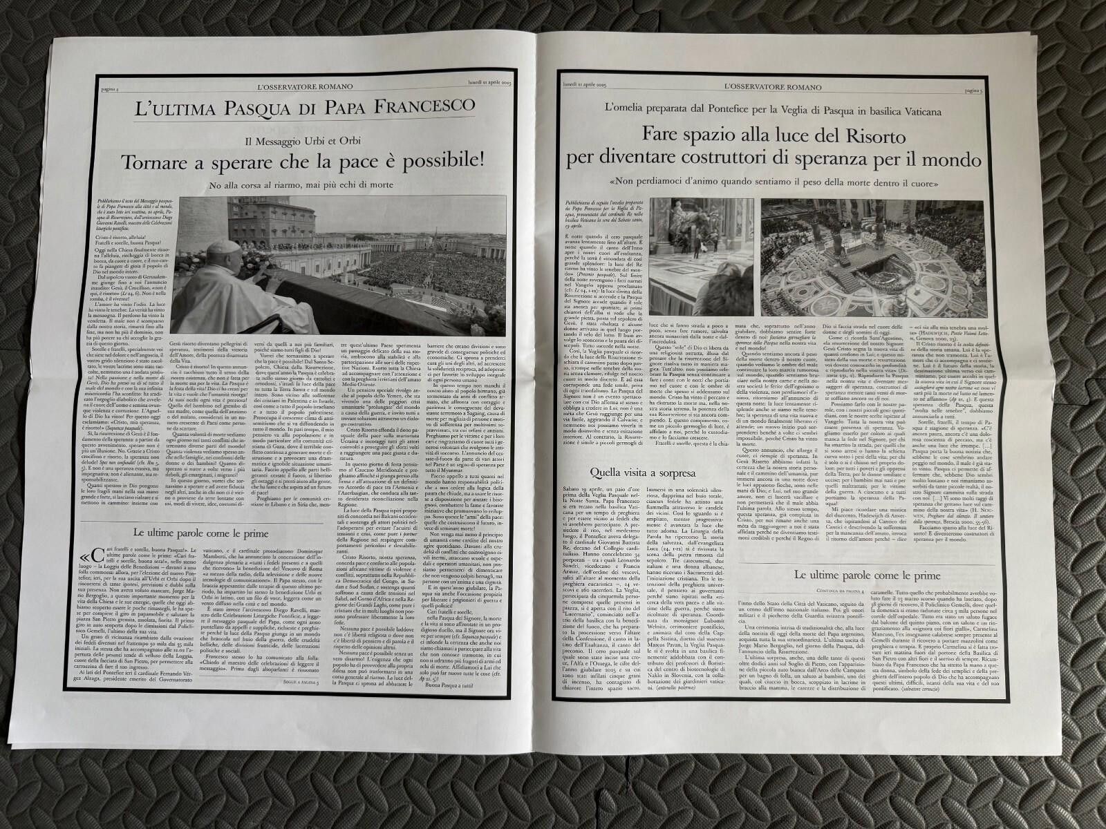 Other L'OSSERVATORE ROMA Pope Francis Death Official Copy! Size ONE SIZE - 3 Thumbnail
