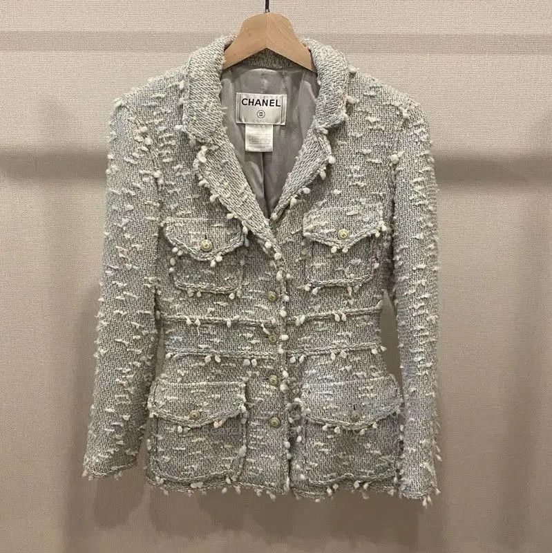 Chanel Chanel Light Blue Silk Women's Cardigan . Size XXS / US 00 / IT 34 - 1 Thumbnail