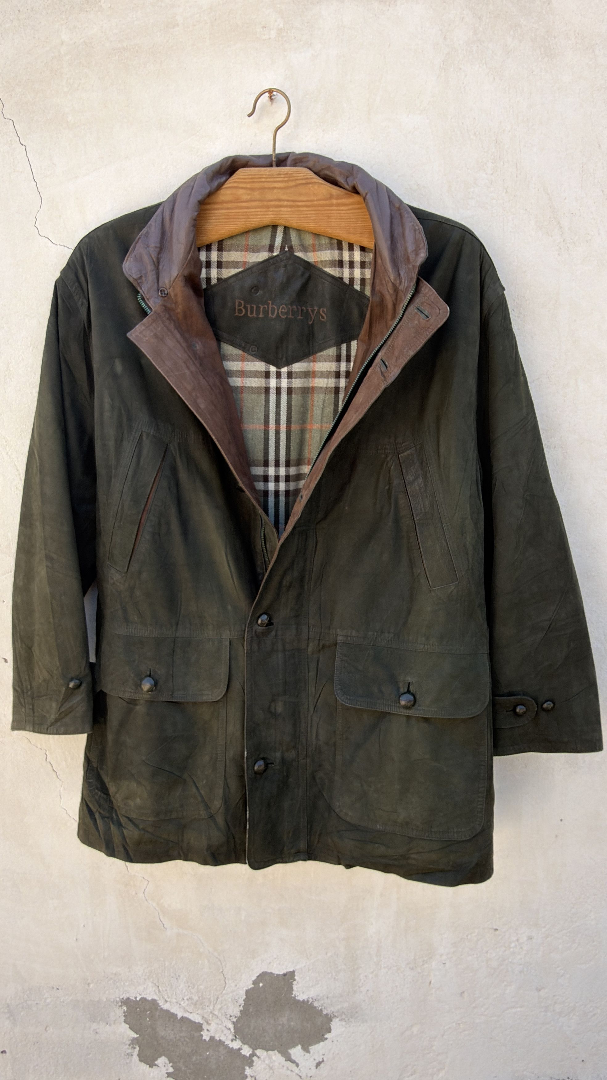 Burberry 🔥 Burberrys down jacket leather parka western Size US L / EU 52-54 / 3 - 1 Thumbnail