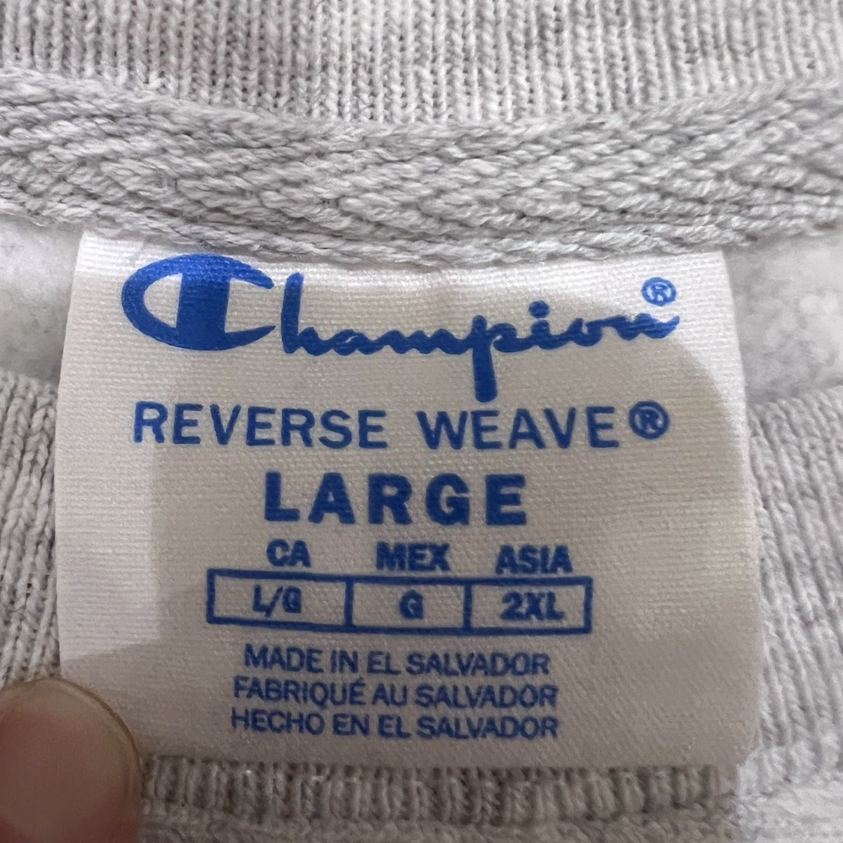Champion VINTAGE Champion Reverse Weave Sweatshirt Unisex Adults Large Gray Retro 80s 90s Athletic Size US L / EU 52-54 / 3 - 3 Thumbnail