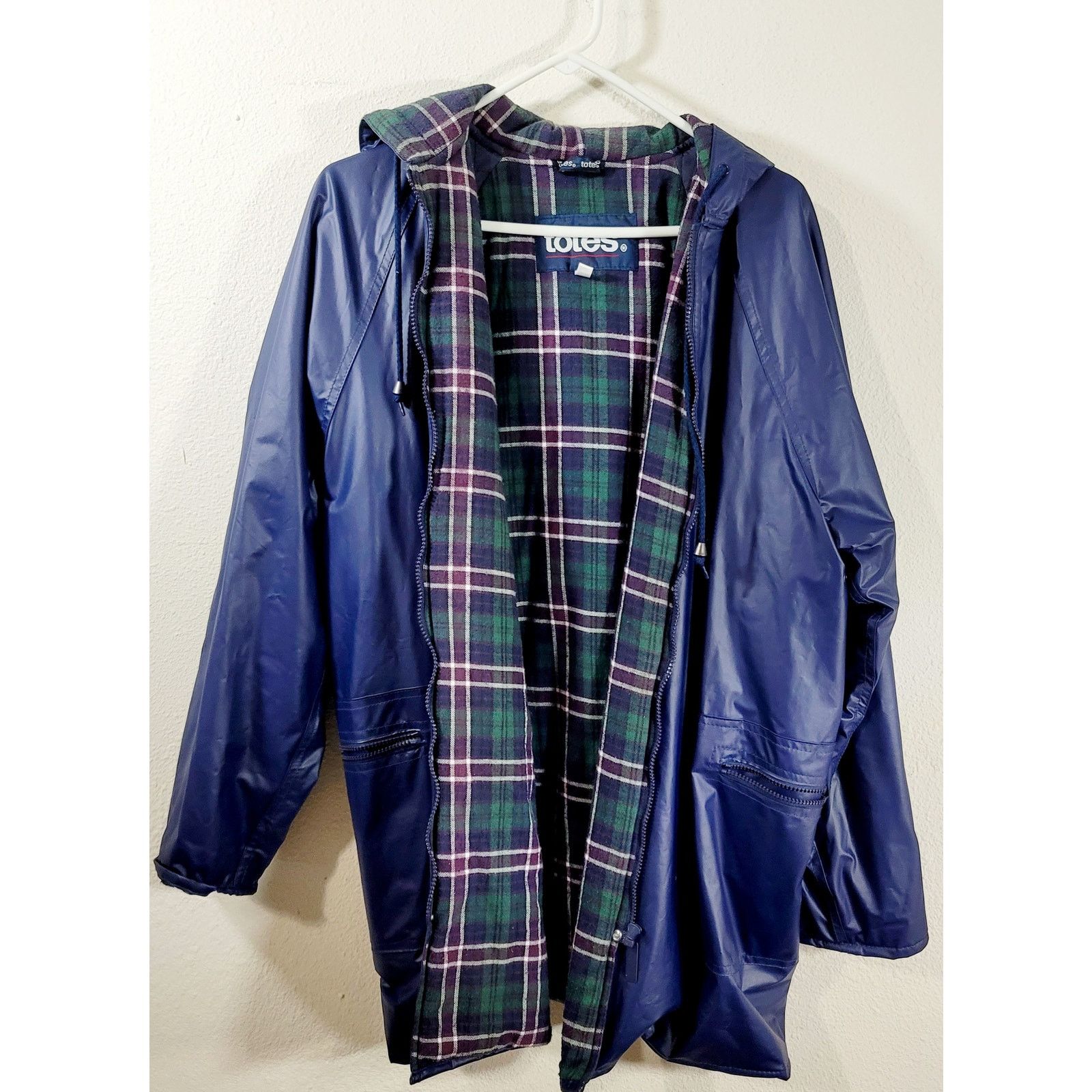 Other Totes Blue Full Zip Hooded Lined Jacket Large Pockets Size L / US 10 / IT 46 - 7 Thumbnail