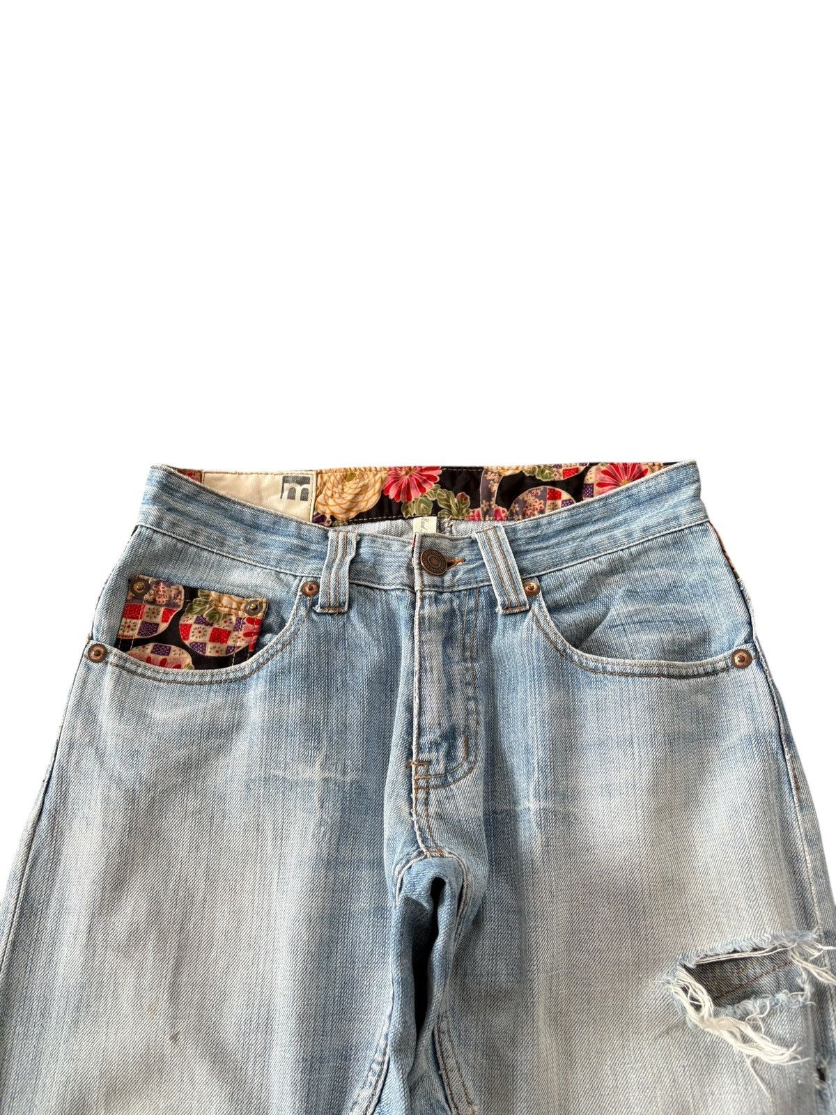 Japanese Brand Vintage Japanese Brand Distressed Reworked Jeans Size US 28 / EU 44 - 4 Thumbnail
