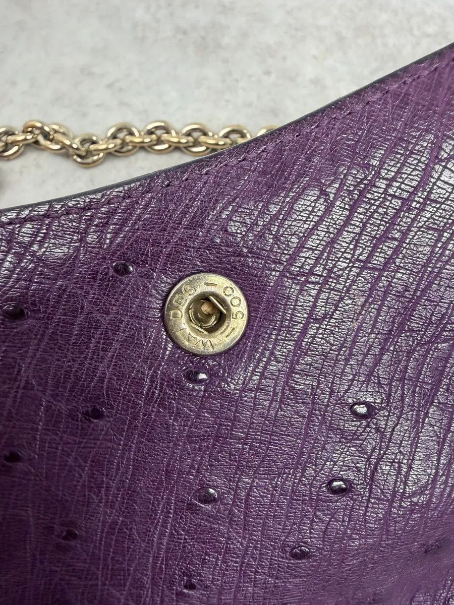 Gucci AW2003 Gucci Purple Ostrich Leather Handle Clutch Bag Size ONE SIZE - 7 Thumbnail