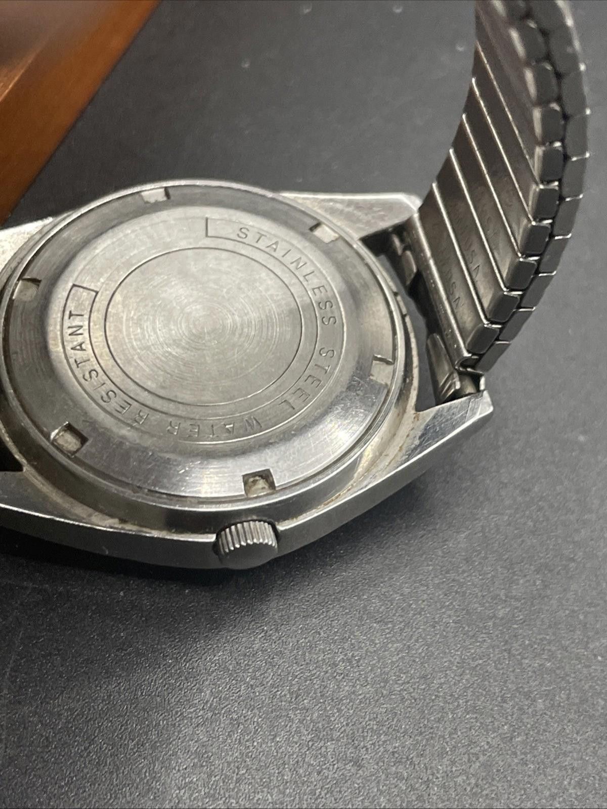 Designer Vintage DORSET Manual Wind 17 Jewel Day-Date Black Dial P/R Size ONE SIZE - 6 Thumbnail