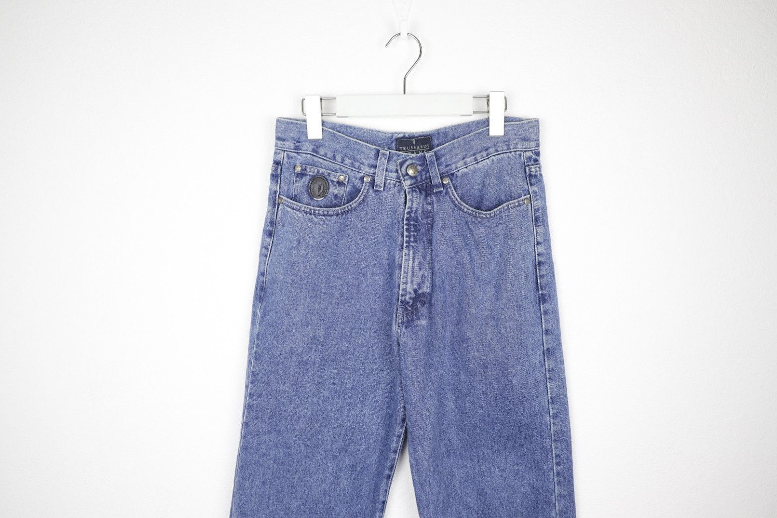 Trussardi × Vintage Vintage Trussardi Jeans Blue Washed Jeans Denim Pants Size US 32 / EU 48 - 2 Thumbnail