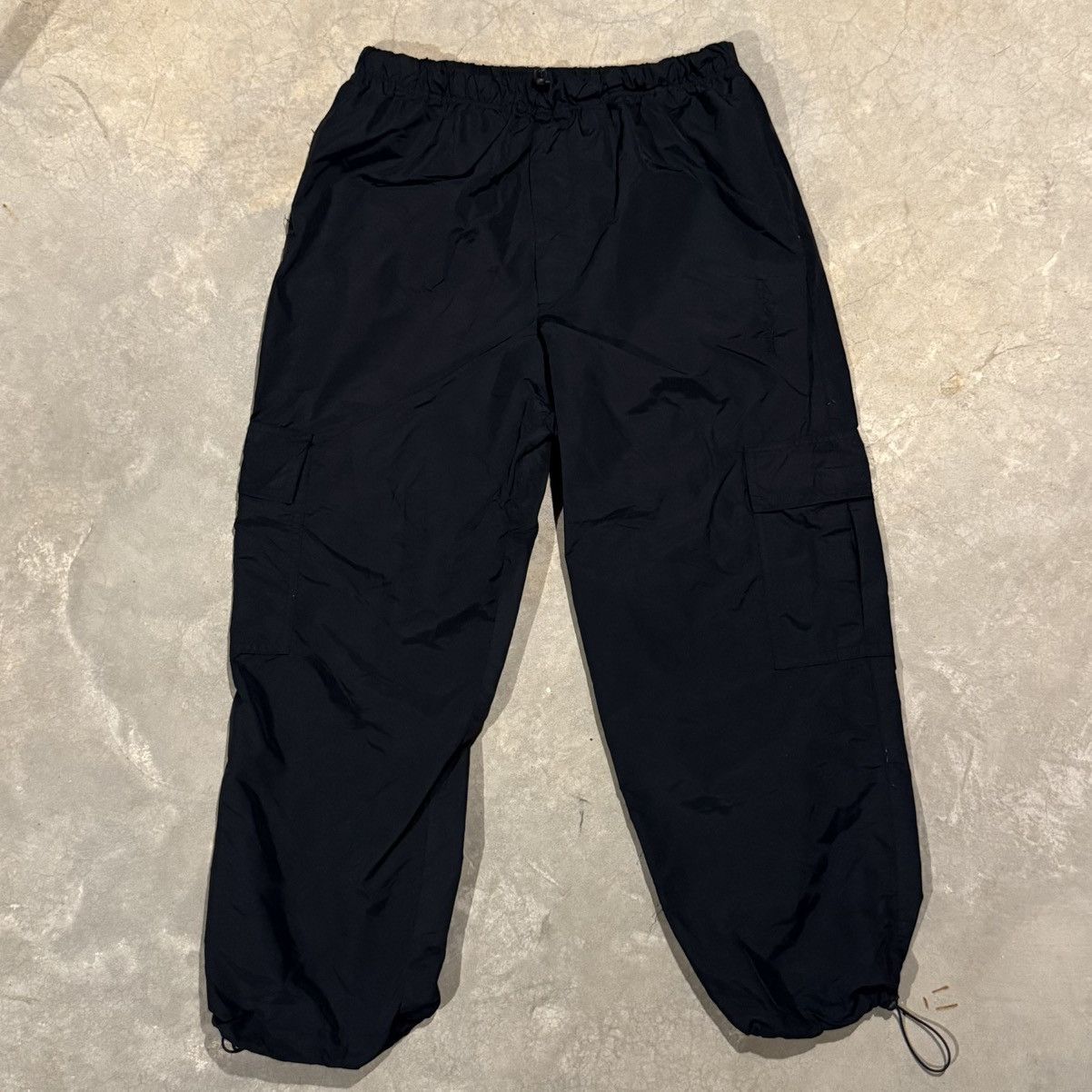 Vintage Vintage 90s Nylon Baggy Cargo Pants Rave ERD Grunge Y2K Size US 34 / EU 50 - 1 Thumbnail