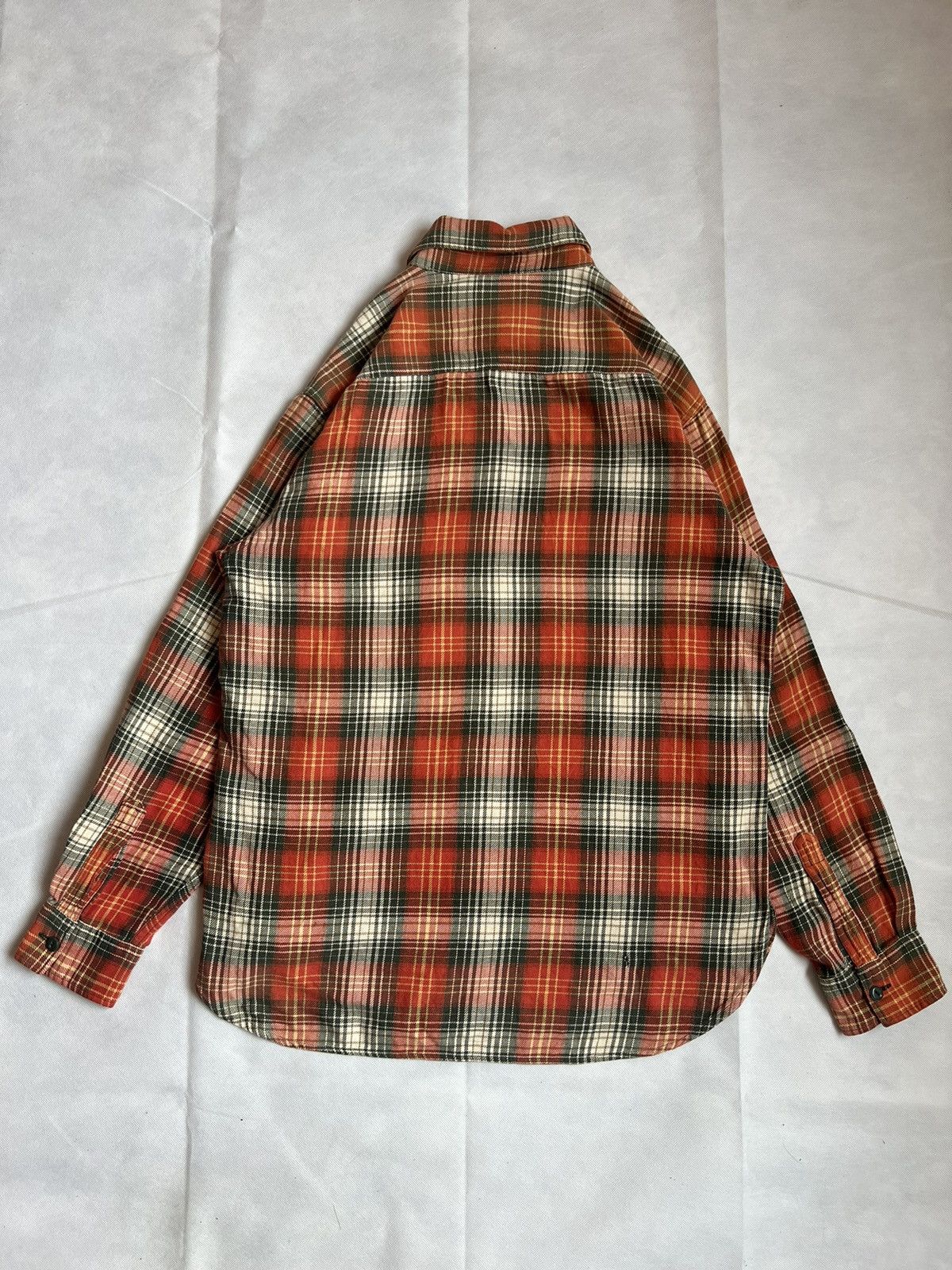 Levi's Vintage Levis Orange Plaid Button Up Flannel Shirt Size US M / EU 48-50 / 2 - 6 Thumbnail