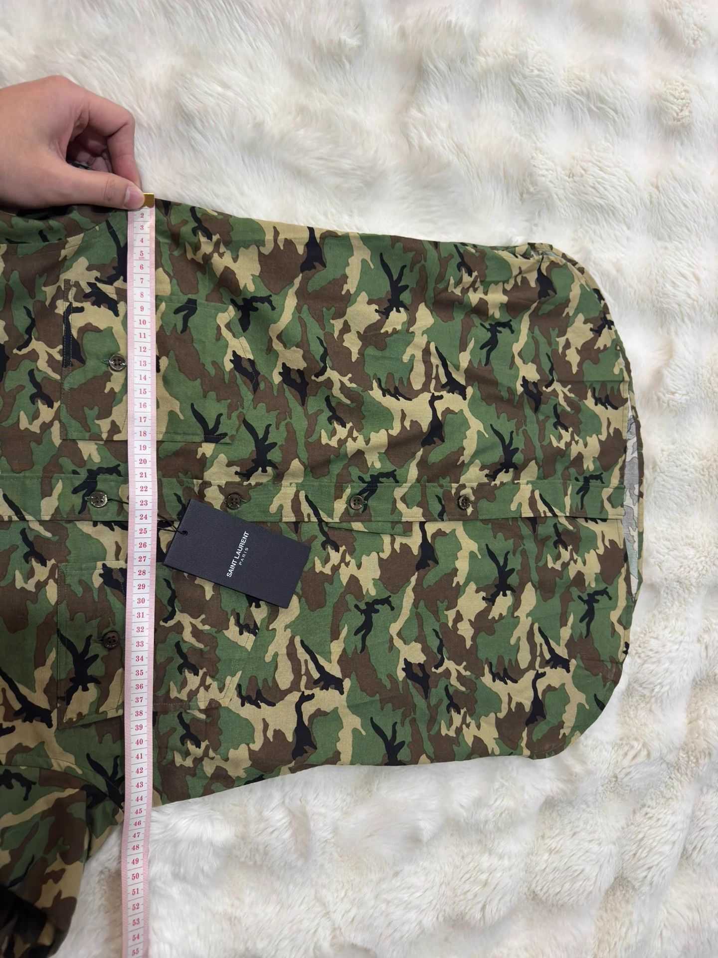 Saint Laurent Paris SAINT LAURENT by Hedi Slimane Camo Cotton Shirt 37 Size US XXS / EU 40 - 8 Thumbnail