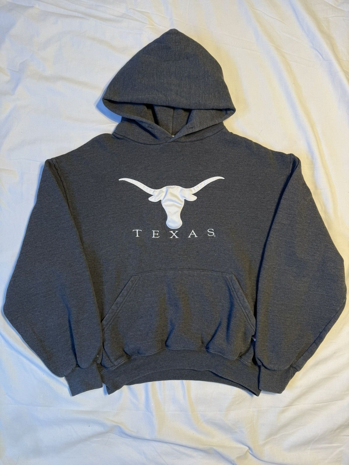 Russell Athletic Vintage 90s Russell Athletic Texas Longhorns Grey Hoodie Size US M / EU 48-50 / 2 - 1 Thumbnail