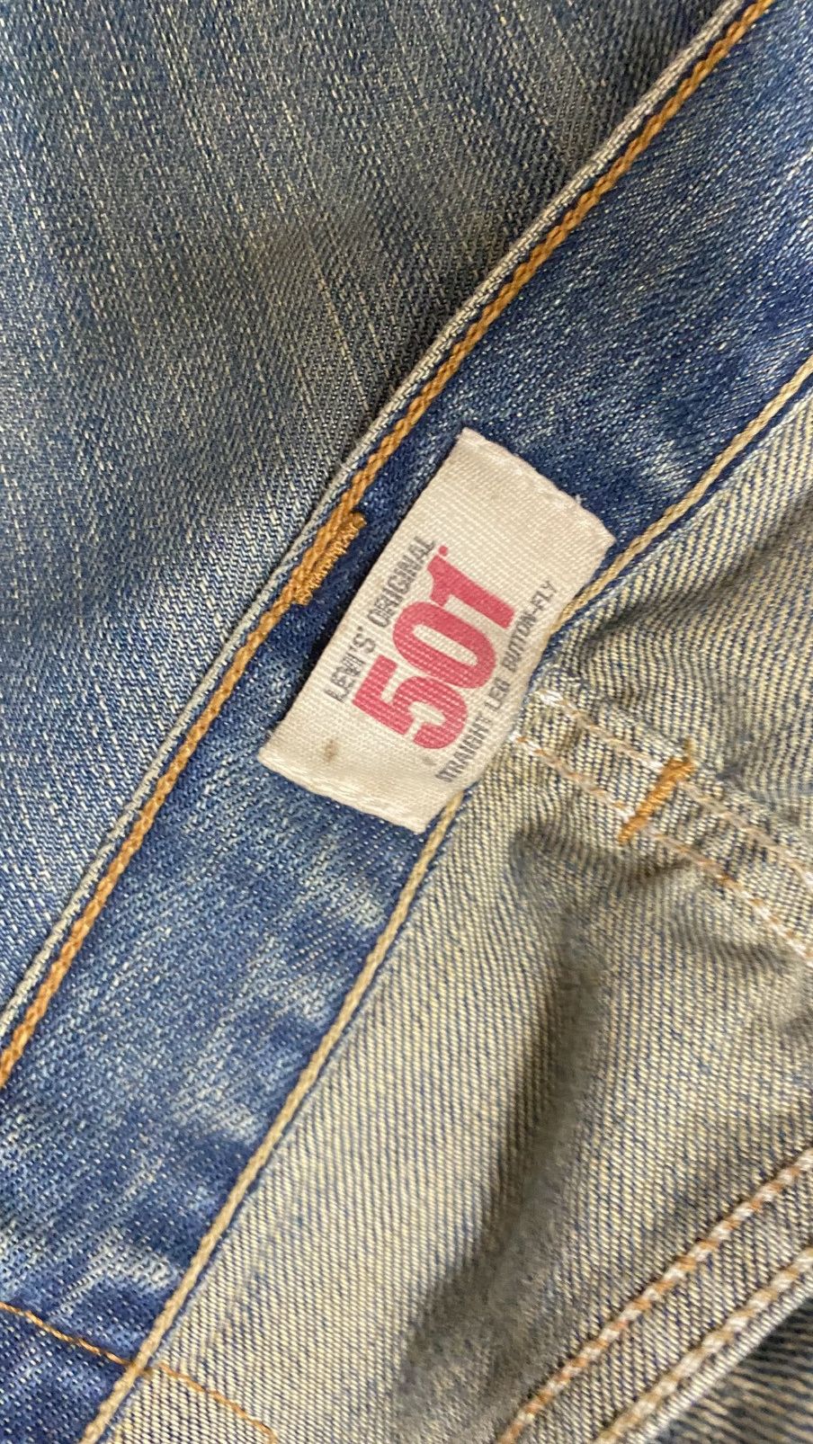 Levi's Original 501 Levi’s Straight Leg Kurt Kobain Grunge Design Size US 33 - 6 Thumbnail