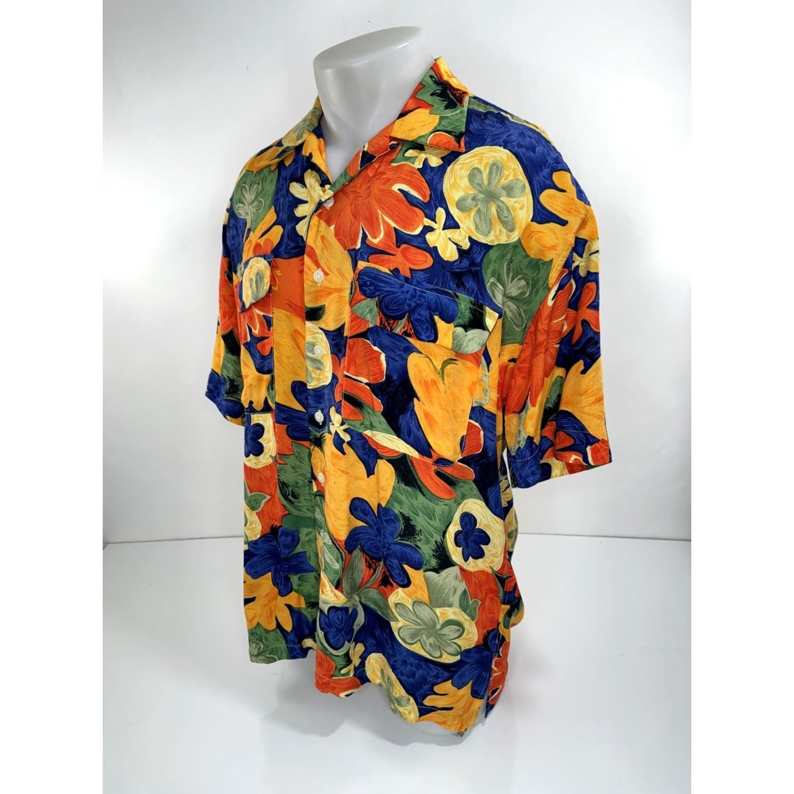 ALOHAS JACK LIPSON Abstract Floral Colorful Hawaiian Aloha Mens L Shirt - Button-Up Short Sleeve Multicolor 90s Womens Mens Boys Girls Size US L / EU 52-54 / 3 - 3 Thumbnail