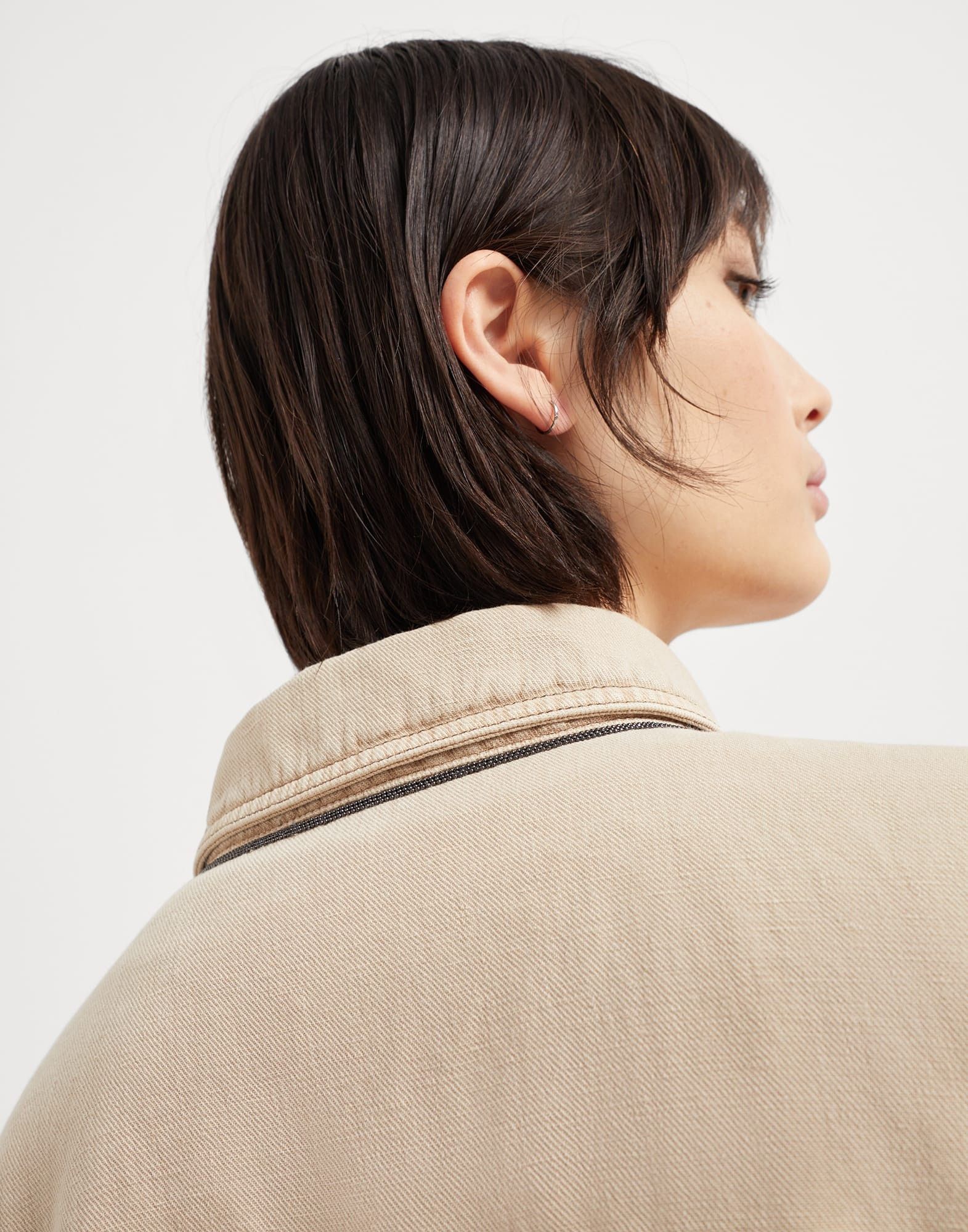 Brunello Cucinelli o1la1rc1a0326 Cover Four-Pocket Jacket in Beige Size L / US 10 / IT 46 - 3 Thumbnail