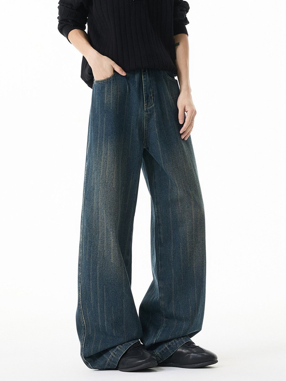 Japanese Brand American high-street trendy Cleanfit straight wide-leg jeans Size US 32 / EU 48 - 2 Thumbnail