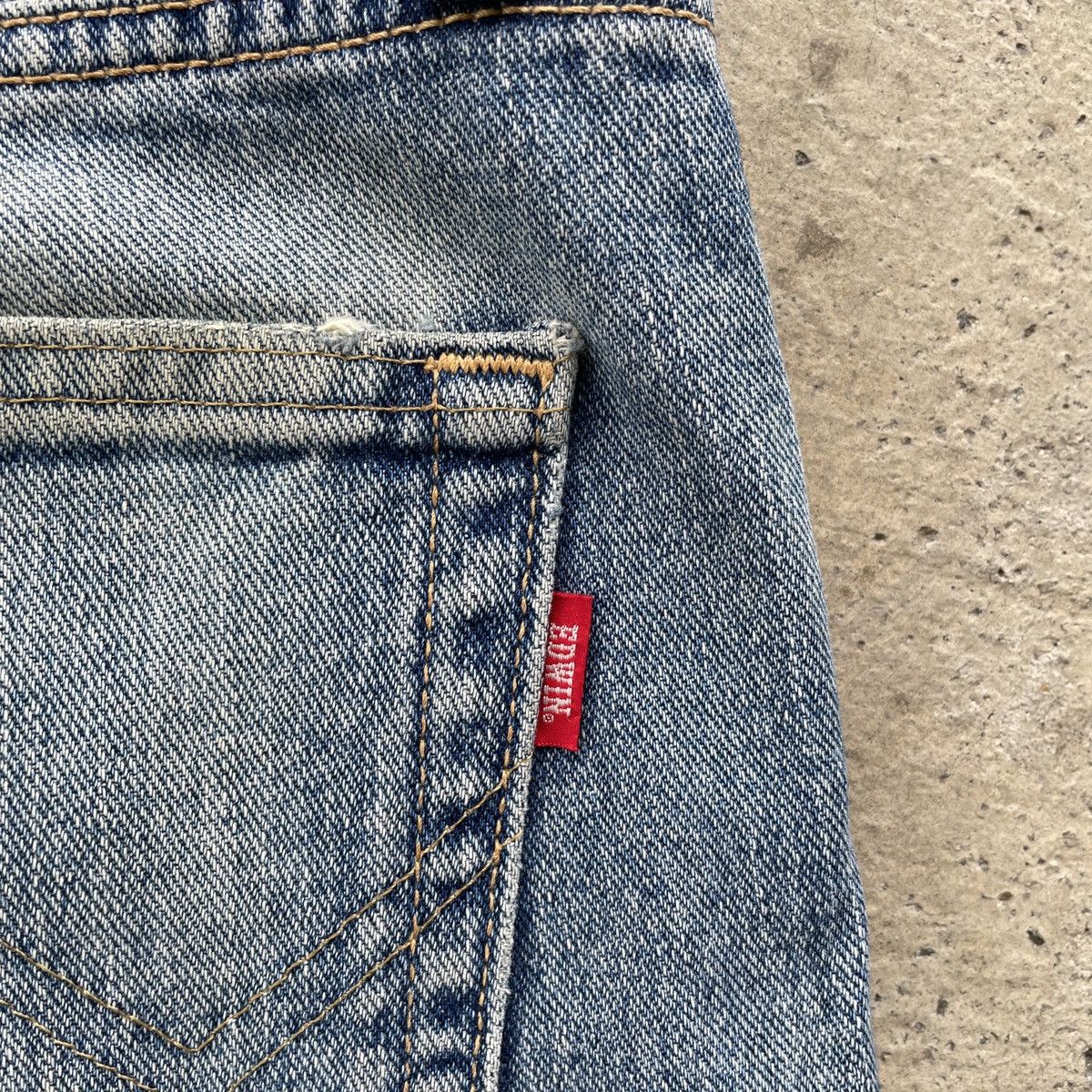 Japanese Brand Vintage Edwin Made In Japan Distressed Faded Jeans Pants W32 Size US 32 / EU 48 - 10 Thumbnail