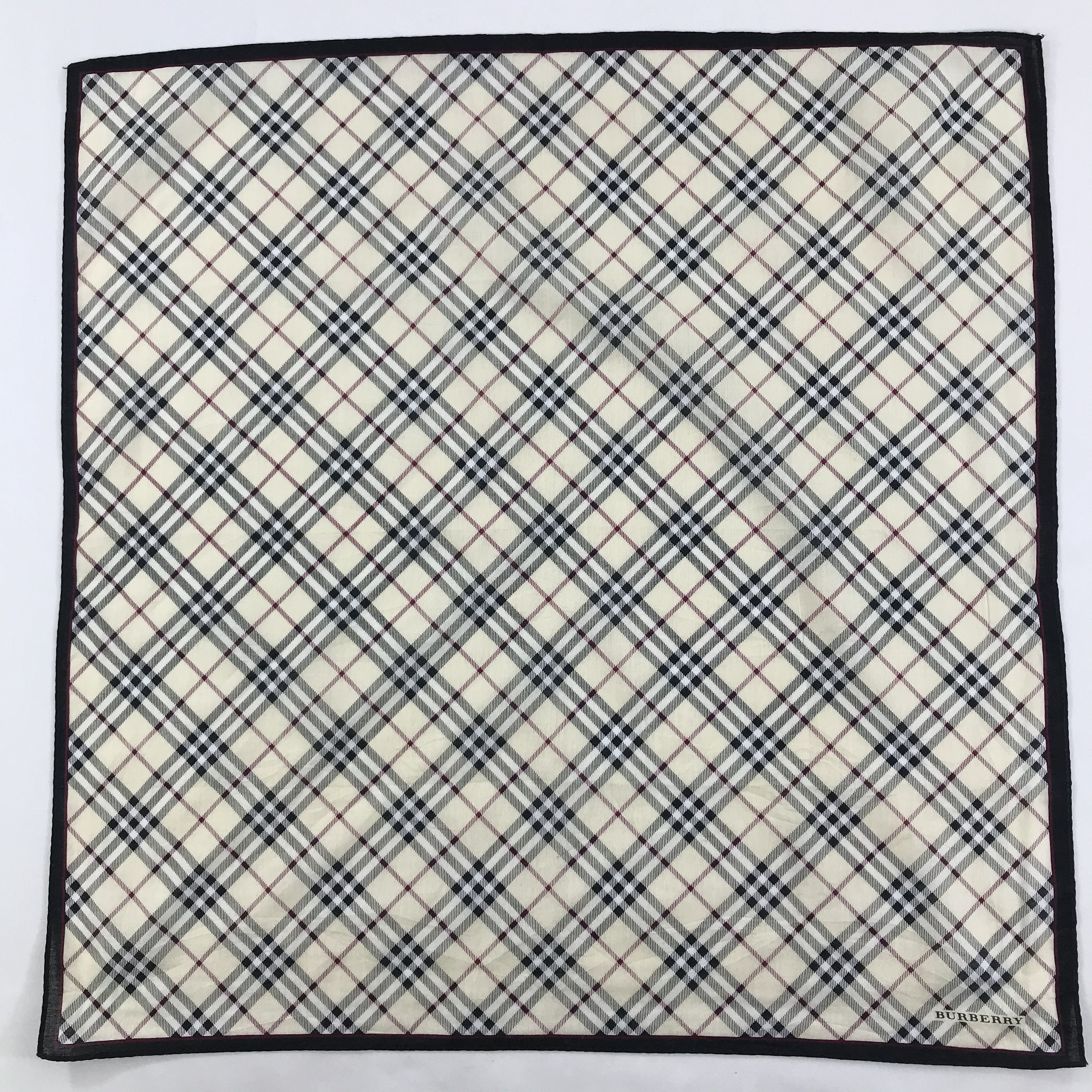 Burberry × Vintage Burberry Bandana / Handkerchief / Neckerchief - S1514 Size ONE SIZE - 1 Thumbnail