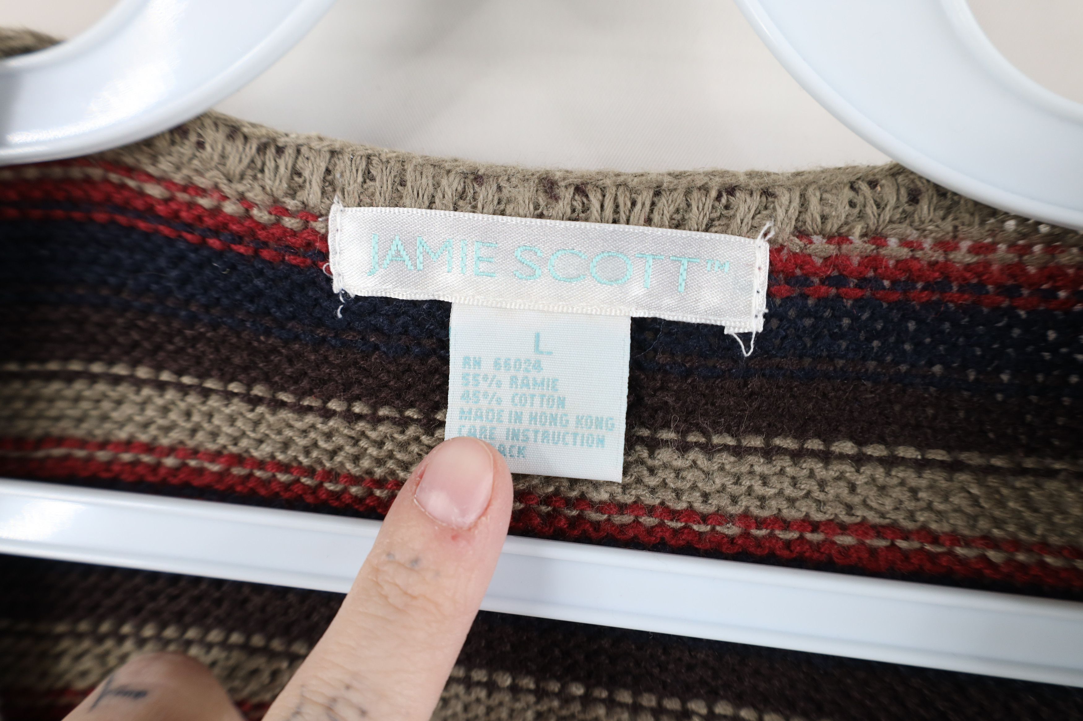 Vintage Deadstock Vintage 90s Streetwear Knit Cardigan Sweater Vest Size L / US 10 / IT 46 - 7 Thumbnail