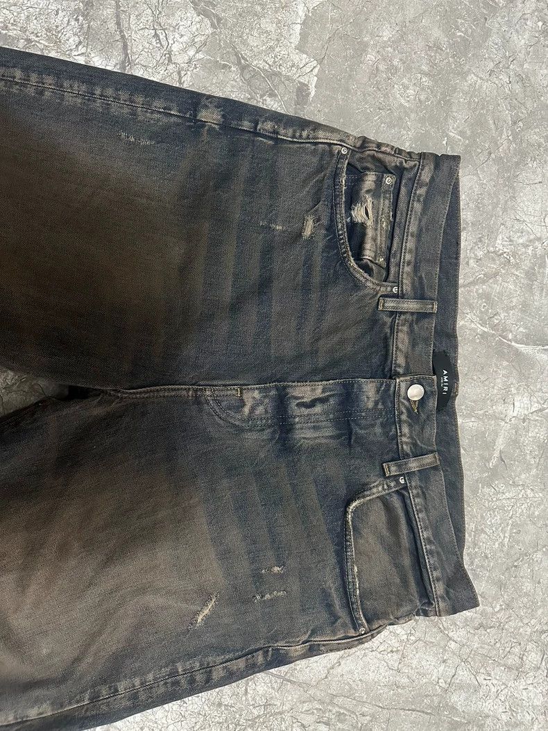 Amiri Amiri Straight logo ripped jeans 2502-Nextarrow Size US 34 / EU 50 - 4 Thumbnail