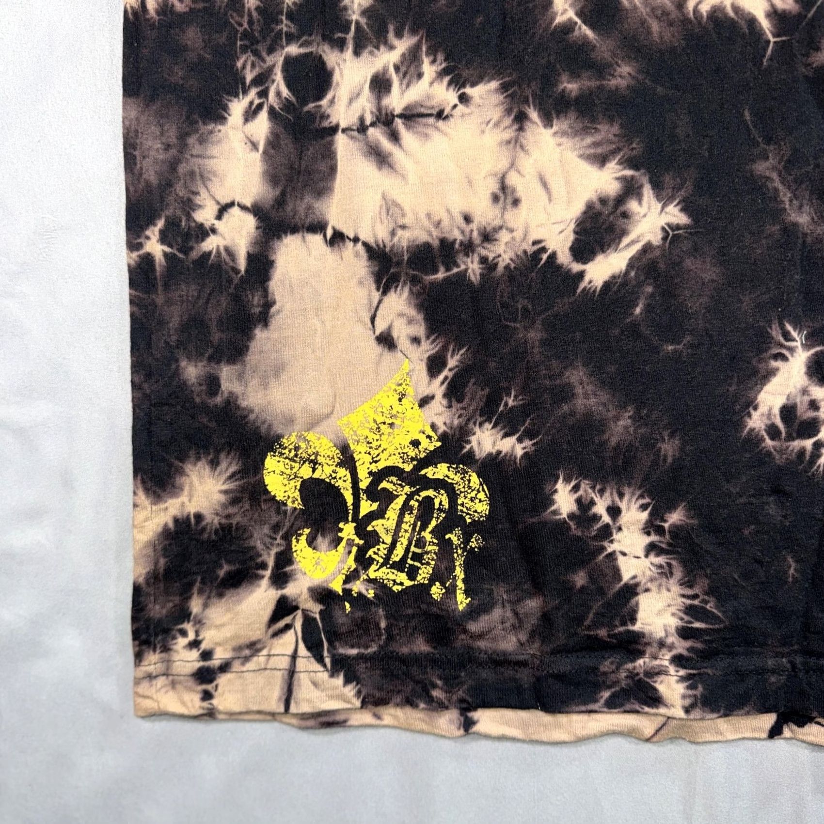 Express VINTAGE Brooklyn Xpress T-Shirt Men XL Black Graphic Print Crown Skull Fleur De Lis Tie-Dye Crew Neck Short Sleeve Size US XL / EU 56 / 4 - 5 Thumbnail