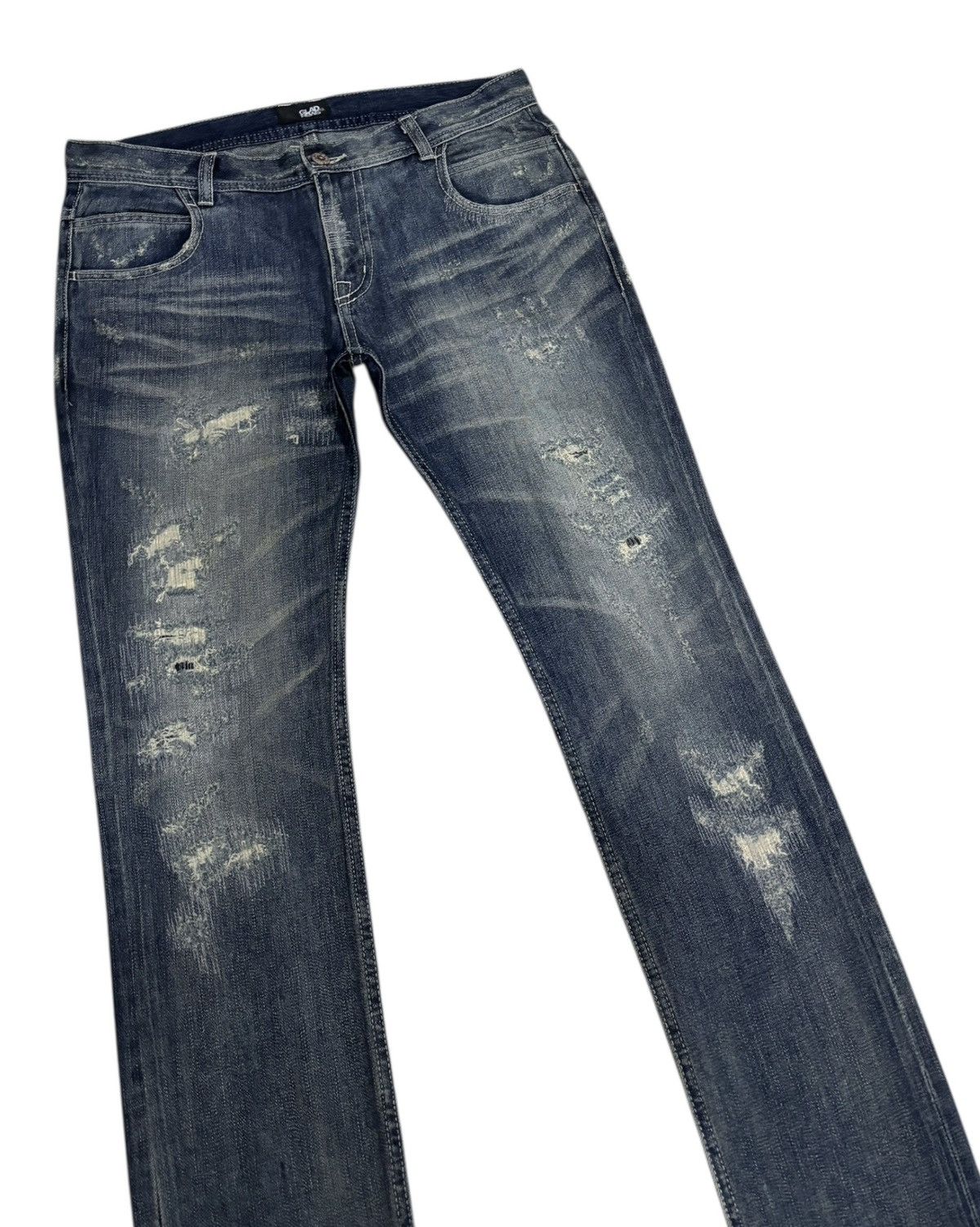 Japanese Brand × Undercover Distressed Denim Punk Glad News Japan Slim Fit Jeans Size US 33 - 5 Thumbnail