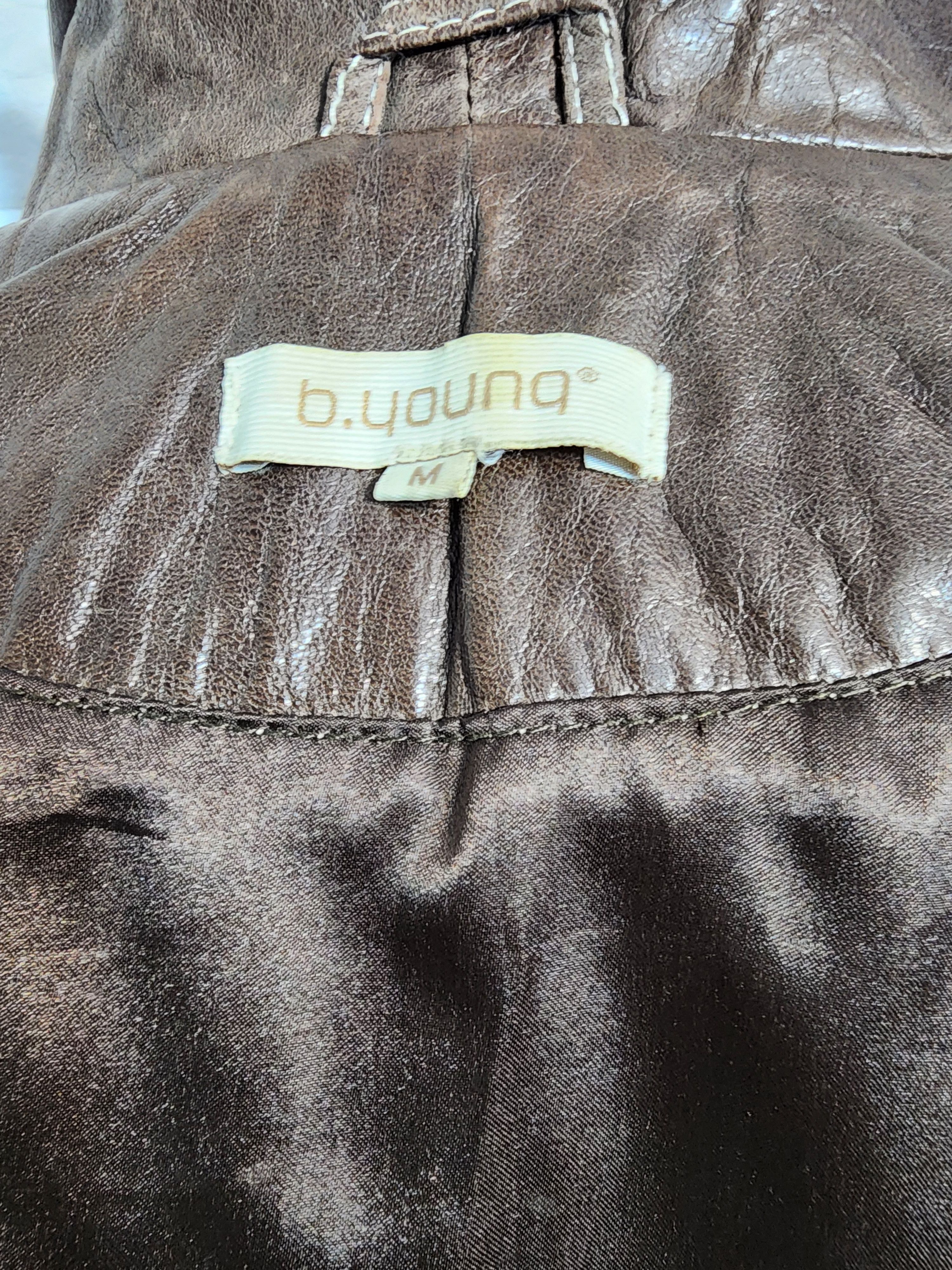 Genuine Leather Women's Brown Leather Jacket: Zippered Genuine Leather. Size M / US 6-8 / IT 42-44 - 9 Thumbnail