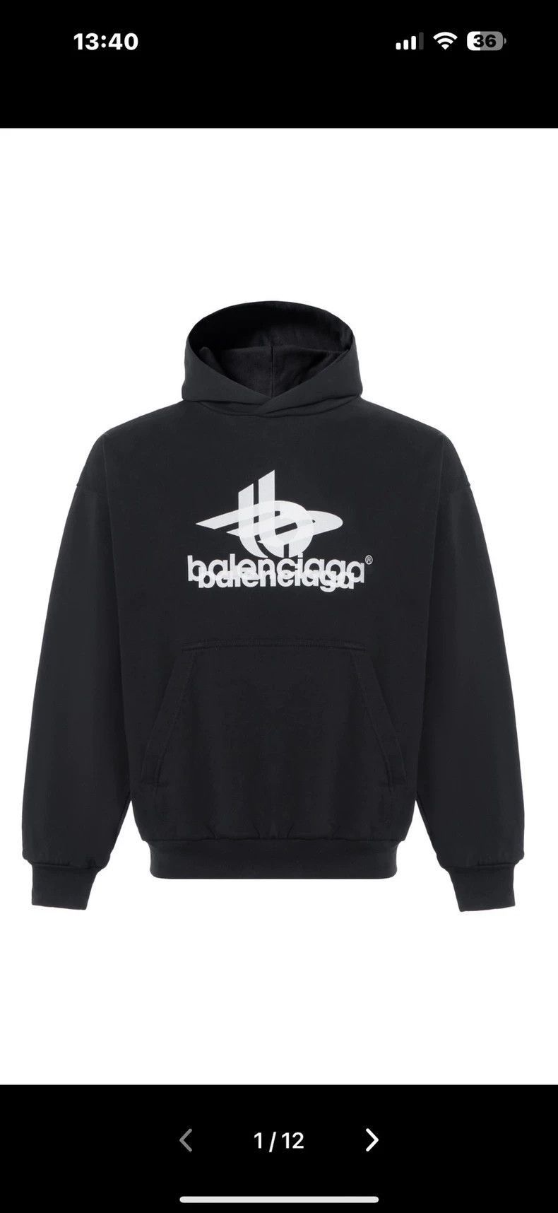 Balenciaga Balenciaga Black Overlapping 3B Hoodie Jacket-2506 Size US XL / EU 56 / 4 - 1 Thumbnail
