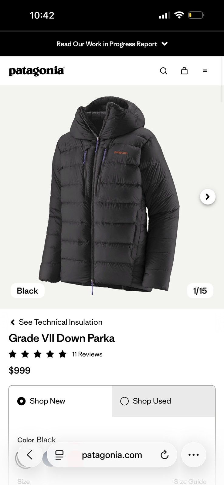 Patagonia Patagonia Grade VII 7 Size US L / EU 52-54 / 3 - 7 Thumbnail