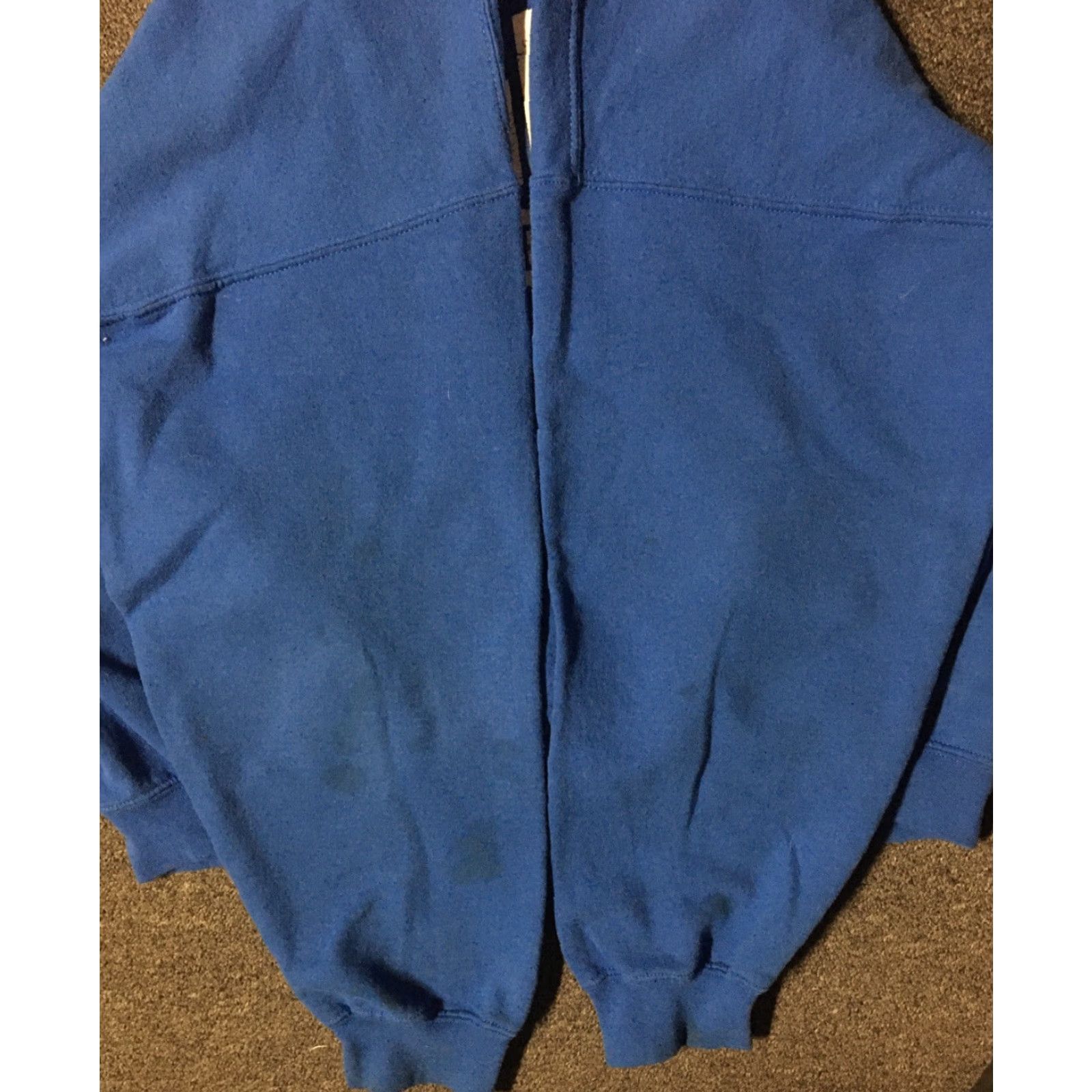 Vintage VINTAGE Grants Pass Cavemen Faded Hoodie XL Blue USA 90s Grunge Biker School Track & Field Mens Sweatshirt Size US XL / EU 56 / 4 - 5 Thumbnail