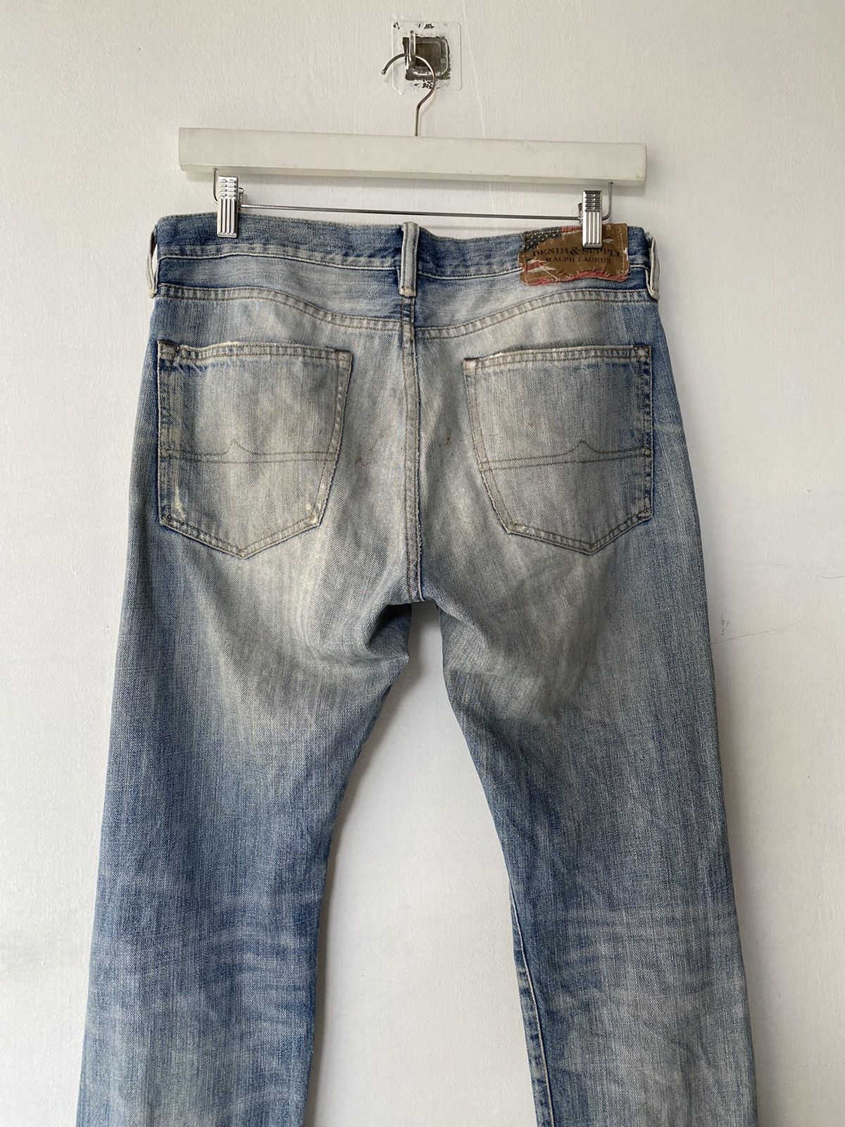 Ralph Lauren × Vintage THRASHED Mud Wash Ralph Lauren Destroyed Jeans Size US 32 / EU 48 - 9 Thumbnail