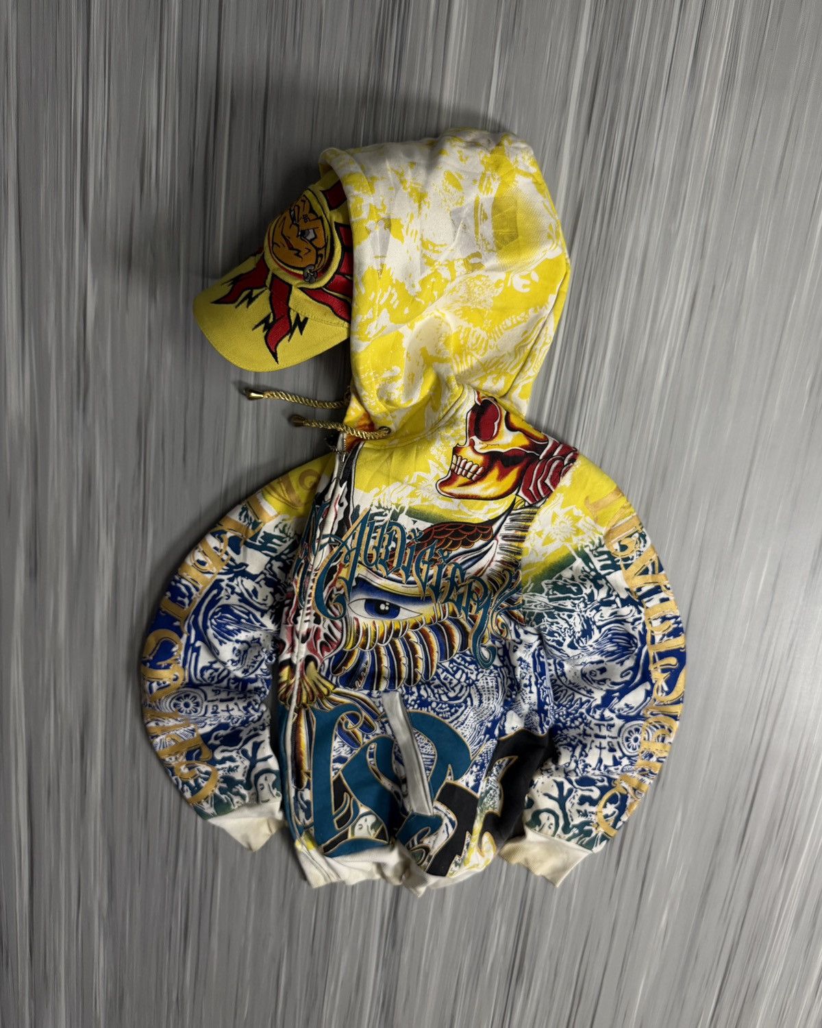 Christian Audigier × Ed Hardy CHRISTIAN AUDIGIER REVERSIBLE ZIP-UP