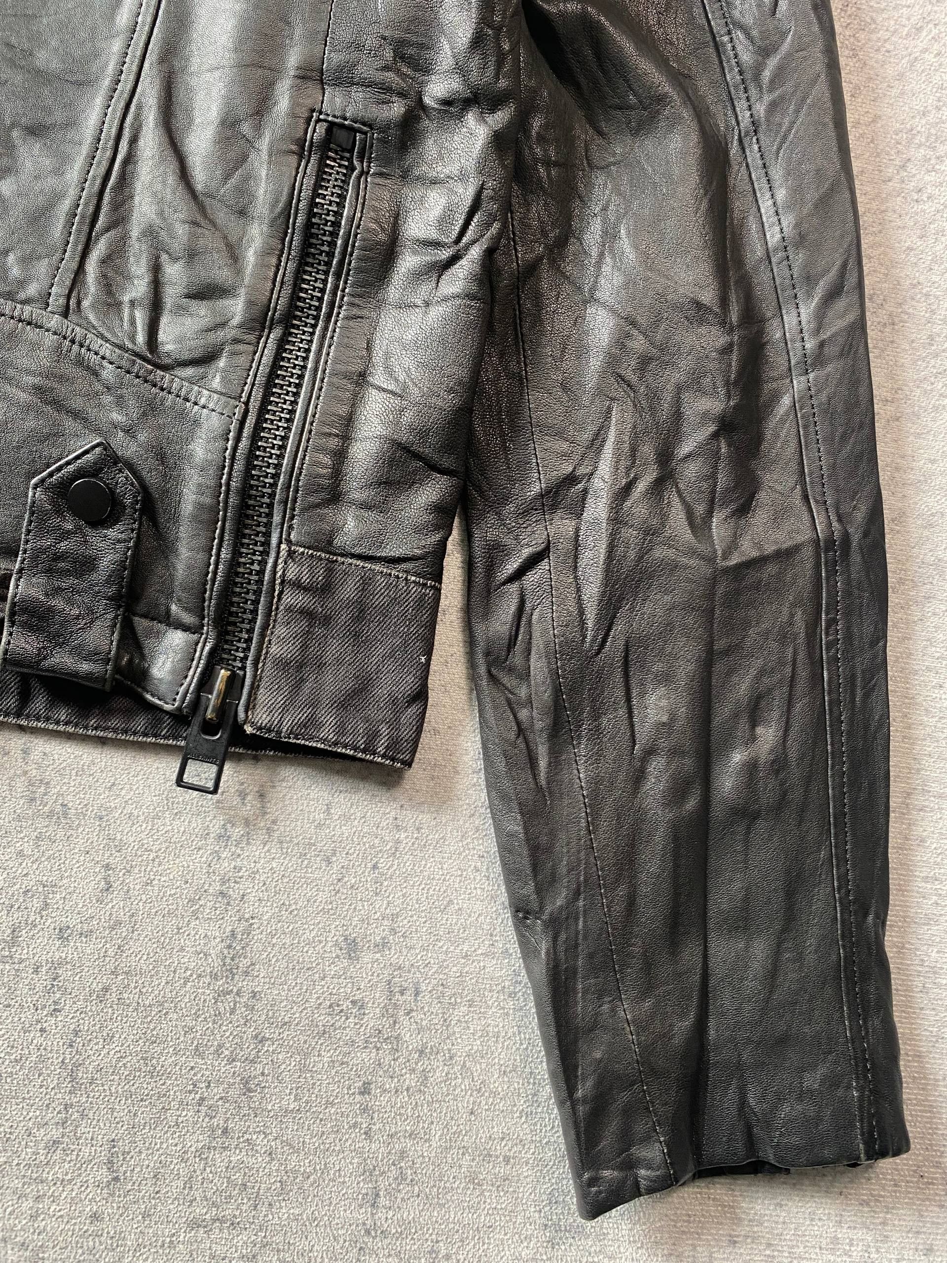 Allsaints Allsaints Noir Biker Denim Leather Jacket Size US S / EU 44-46 / 1 - 8 Thumbnail
