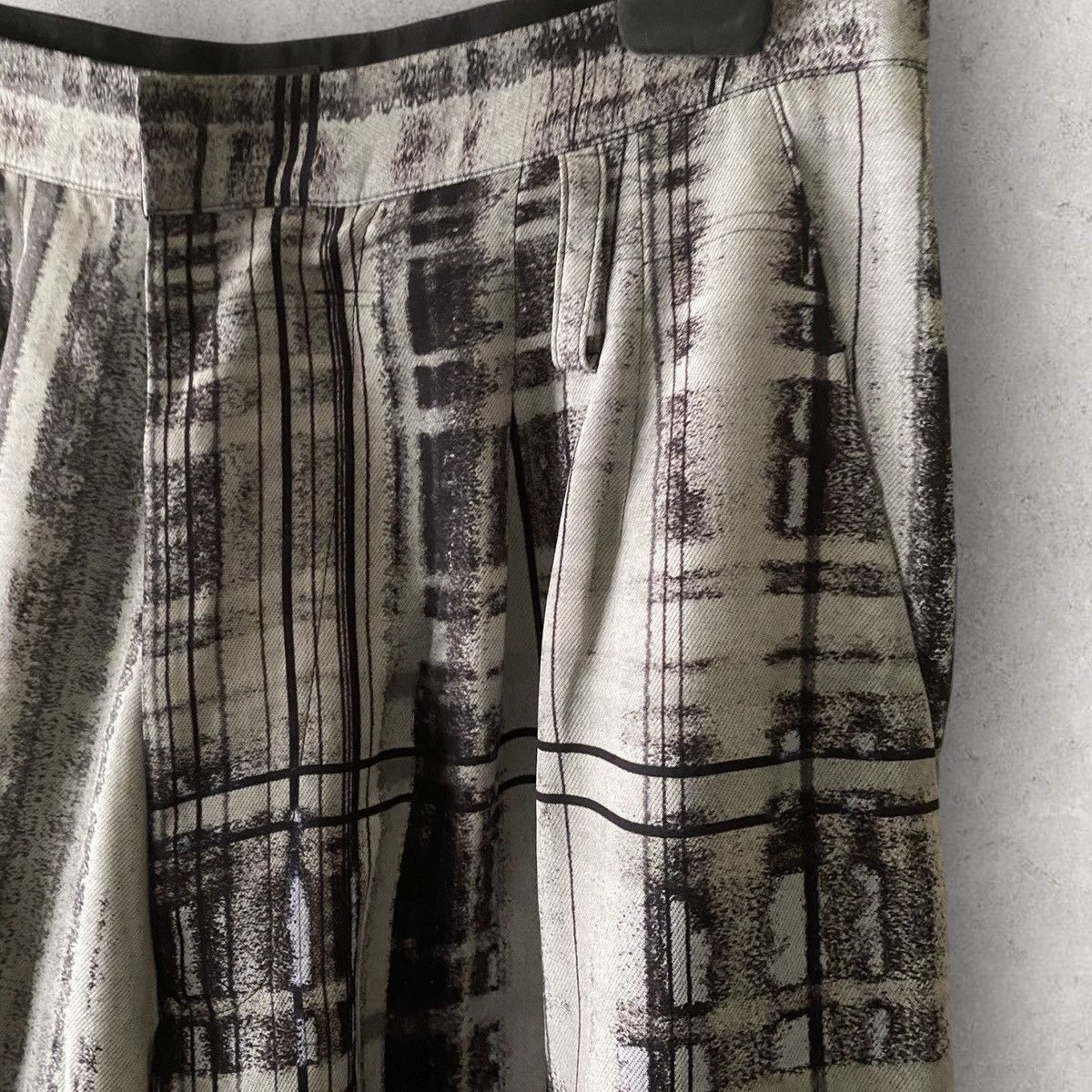 Yohji Yamamoto NWT S/S24 Y’s Rayon/Silk Hand Draw Print High Waist Pants Size US 30 / EU 46 - 3 Thumbnail