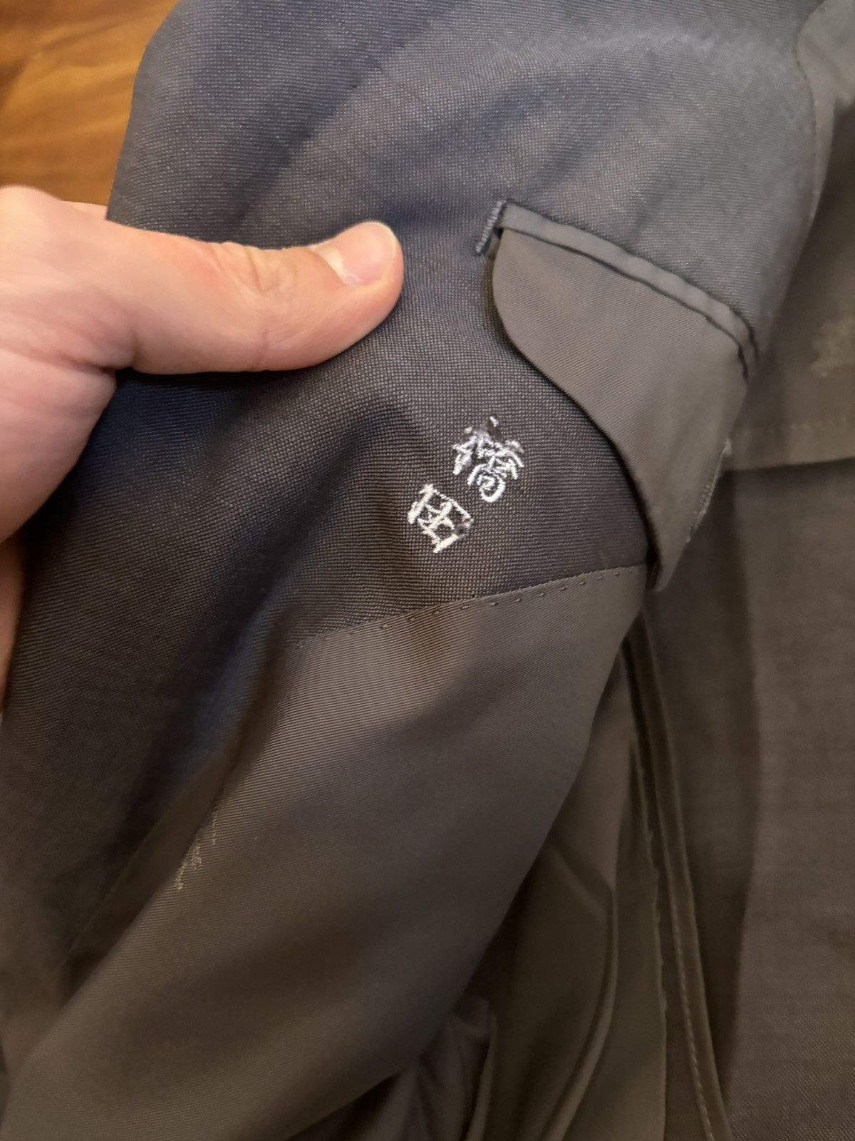 Burberry Burberrys Cross Button Full Suit Grey Size 36S - 12 Thumbnail