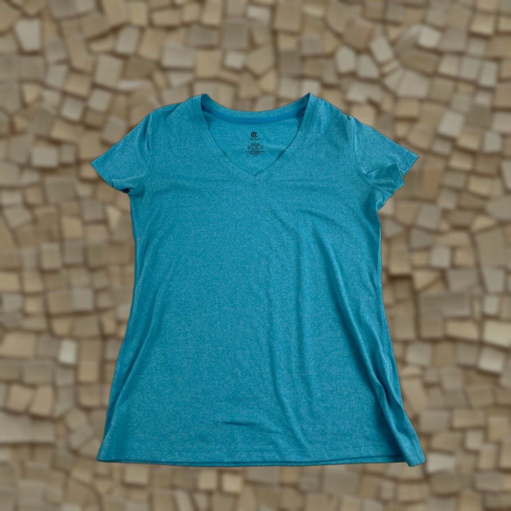 Champion Champion T-Shirt Women’s Small Blue Activewear Short Sleeve V-Neck Tee - Casual, Regular Fit Size S / US 4 / IT 40 - 1 Thumbnail