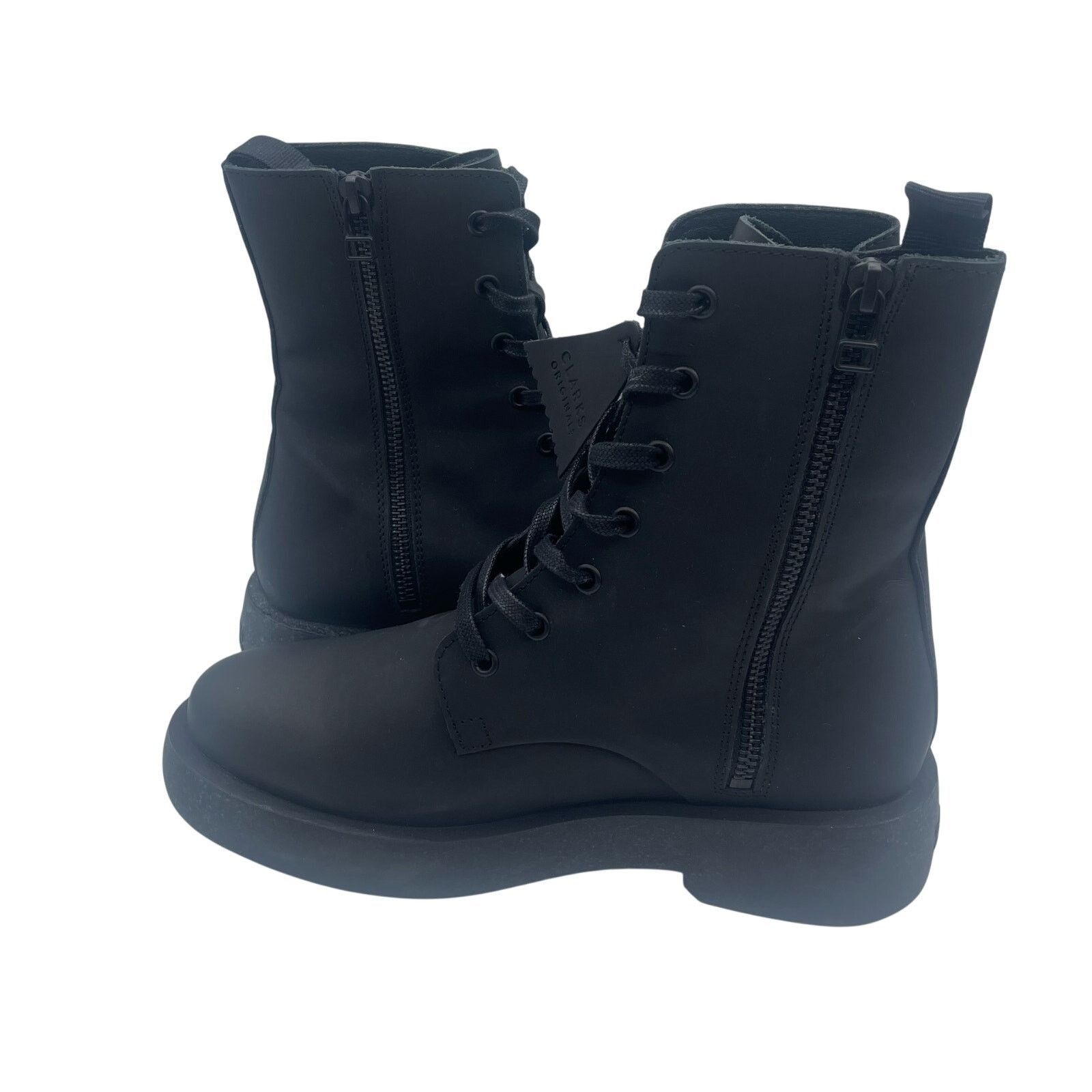 Clarks Clarks Portugal Black Leather Lace Up Tall Boots Womens 7.5 Size US 7.5 / IT 37.5 - 5 Thumbnail