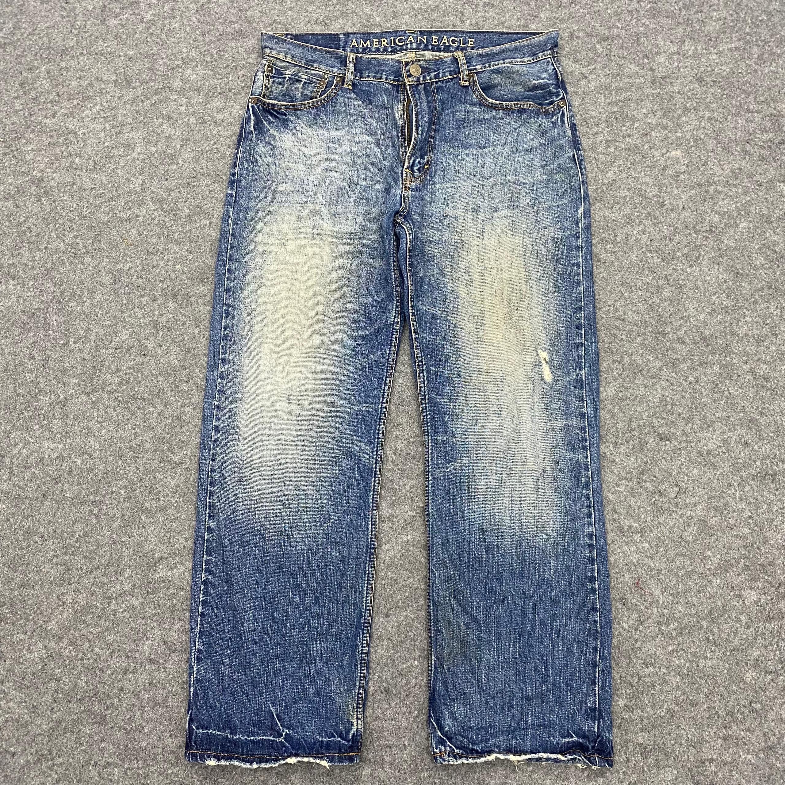 American Eagle Outfitters 💥Vintage American Eagle Qutfitters Distressed Denim Size US 36 / EU 52 - 1 Thumbnail