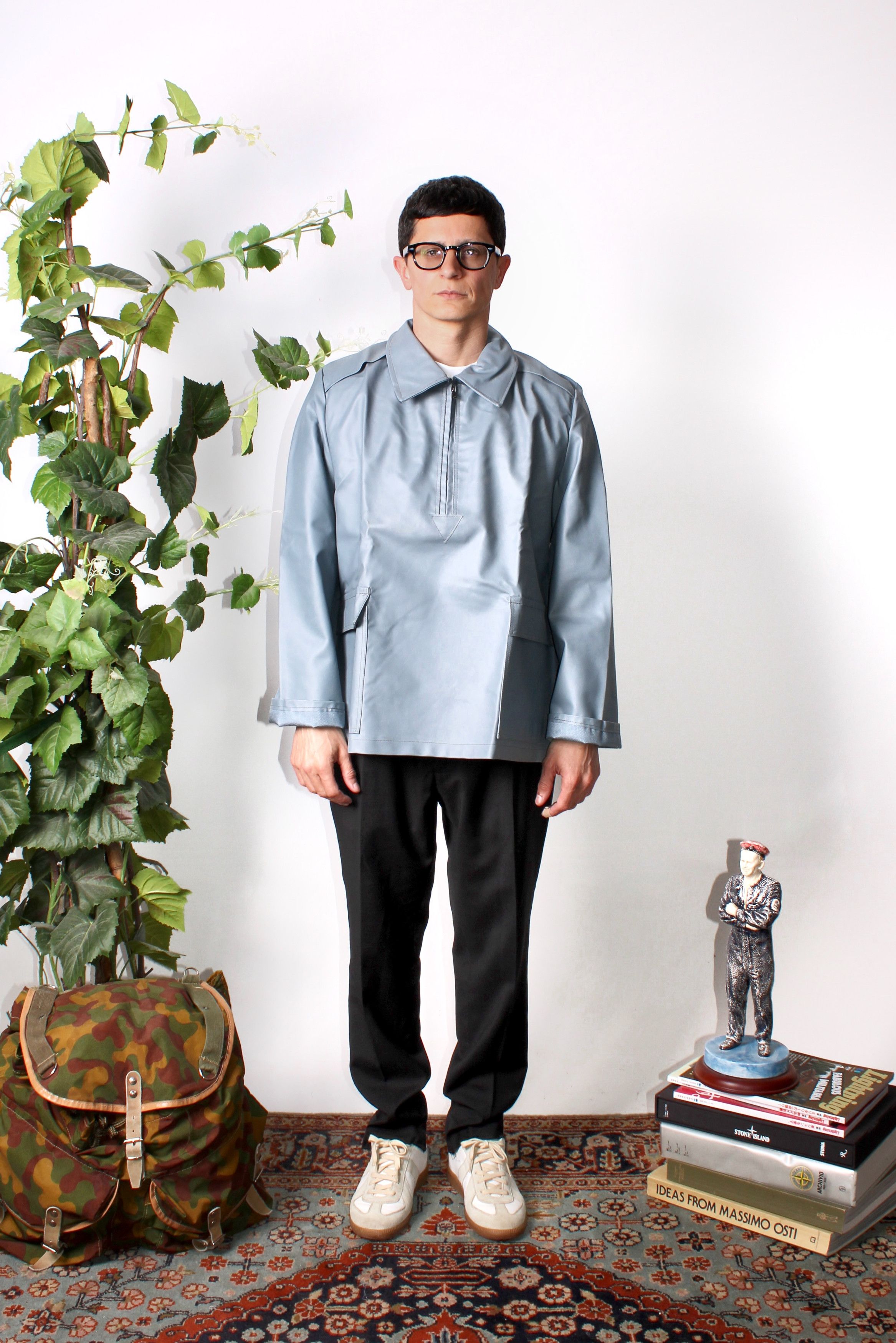 Other Vintage Raincoat Smock Jacket German Army Rubber Anorak Size US M / EU 48-50 / 2 - 10 Thumbnail