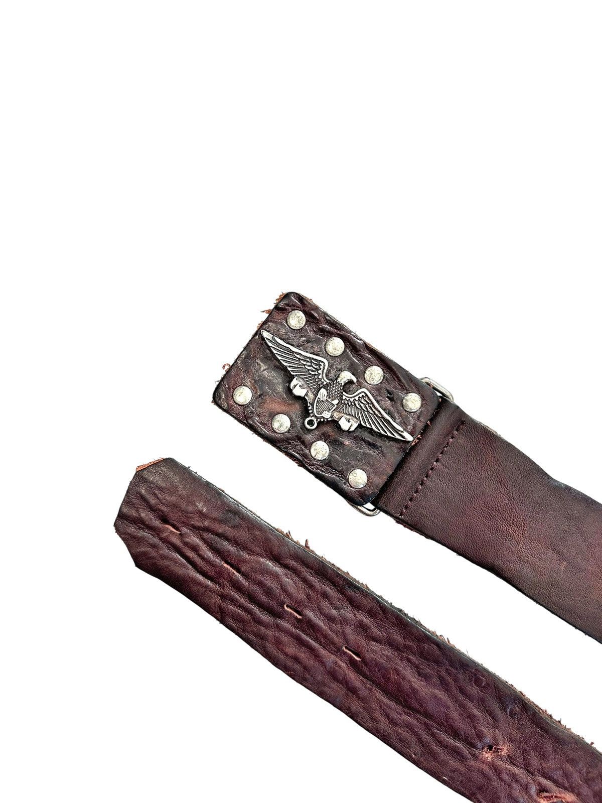 Vintage 70s 80s Vintage Brown Leather Metal Eagle Belt Retro Size ONE SIZE - 2 Thumbnail