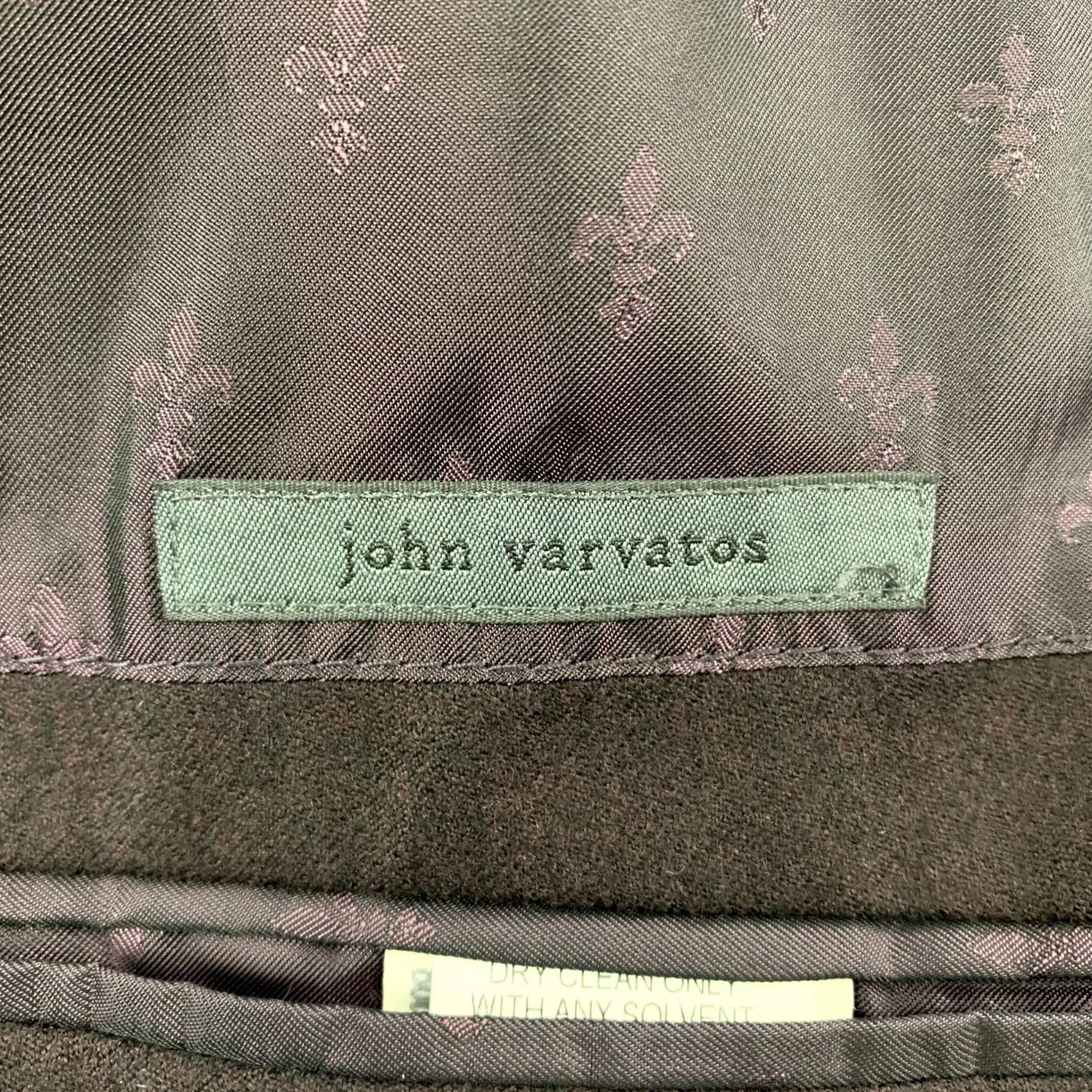 John Varvatos JOHN VARVATOS Sport Coat Burgundy Black Dyed Wool Notch Lapel Size 38 Mens Size US XXS / EU 40 - 8 Thumbnail