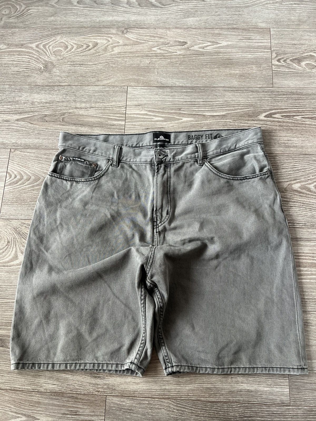 Quiksilver Archival Sk8 Quicksilver Opium Gray Baggy Jeans Shorts Size US 40 / EU 56 - 9 Thumbnail